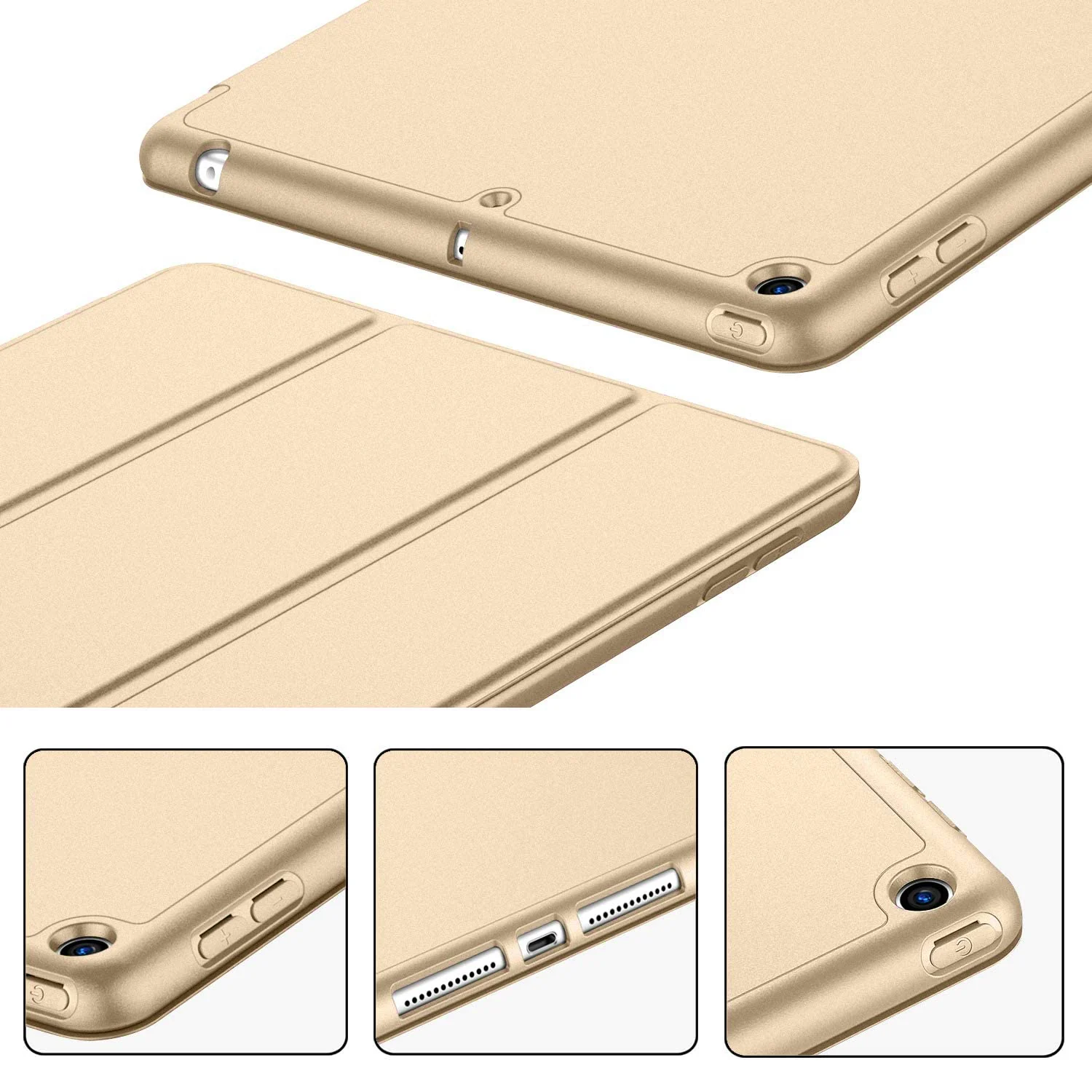 DL3 Mobilak iPad 10th Generation Case, Auto Wake&Sleep iPad Cover 10th Generation Case, Slim Trifold Stand TPU Back Shell Case for iPad 10th Gen 10.9 inch - Gold