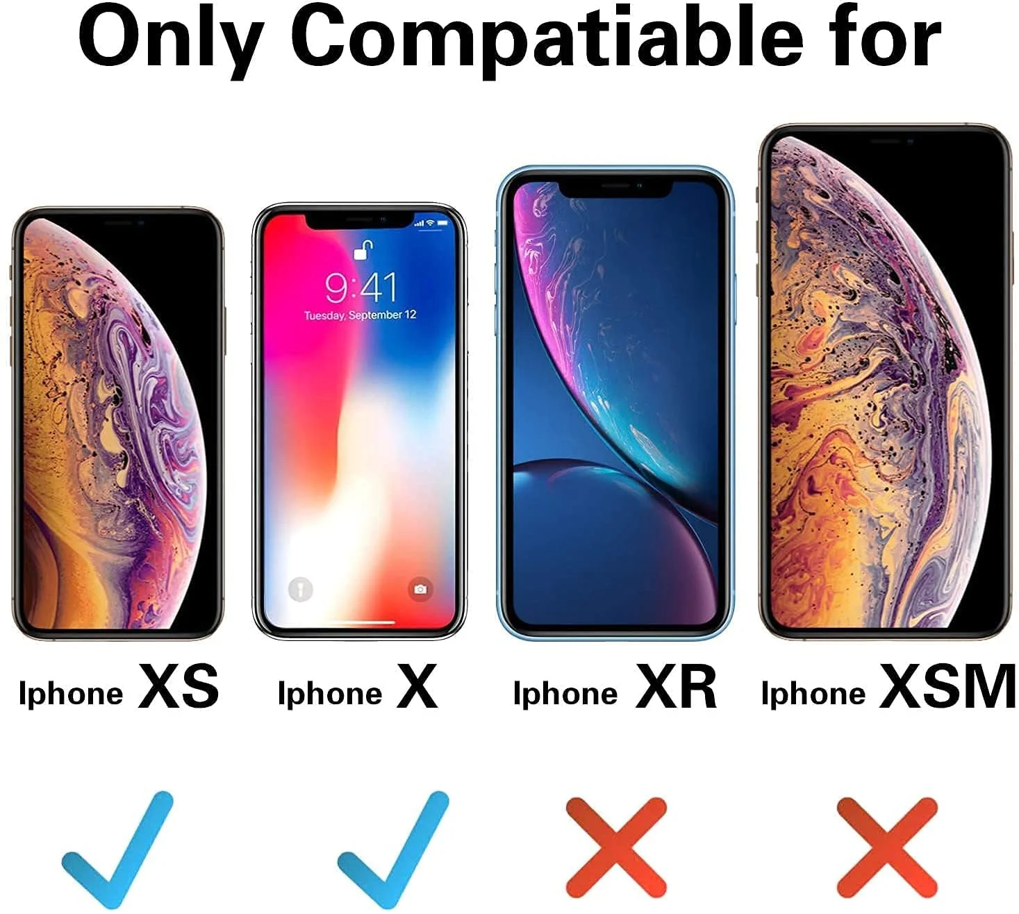 DL3 Mobilak Liquid Silicone Protective Case for iPhone X / iPhone XS with Camera Protection and Microfiber Lining - Blue