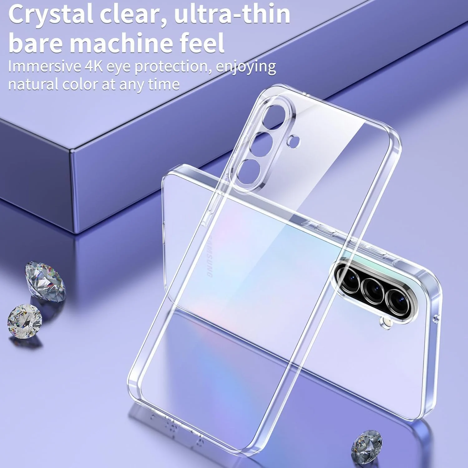 MOBIGON Crystal-Clear Soft TPU Phone Case for Samsung Galaxy A57 5G, Clear