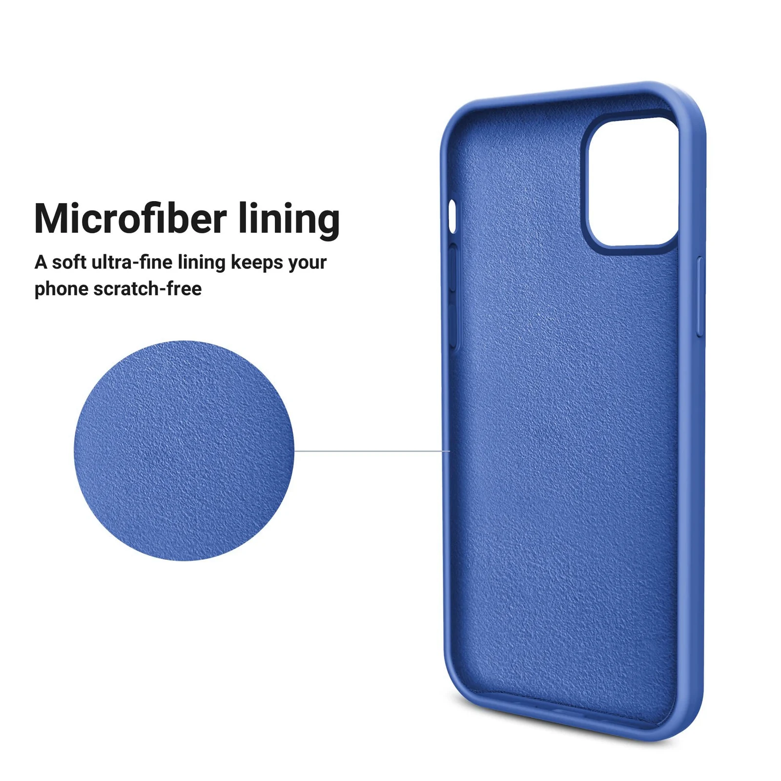 DL3 Mobilak Liquid Silicone Protective Case for iPhone 15 Pro Max with Camera Protection and Microfiber Lining - Light Blue