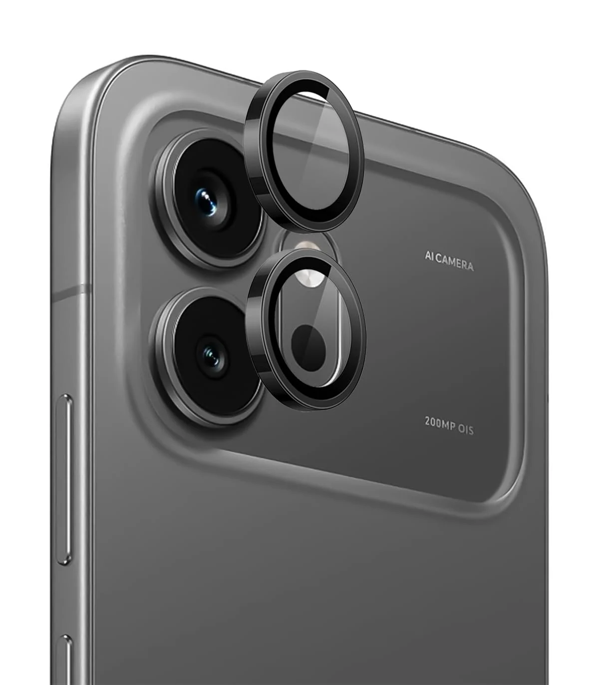 Dl3 Mobilak Camera Lens Protector for Honor 600 5G Accessories, 9H Tempered Glass Metal Individual Ring Camera Cover Screen Protector, Case Friendly, Anti Scratch for Honor 600 (Silver)