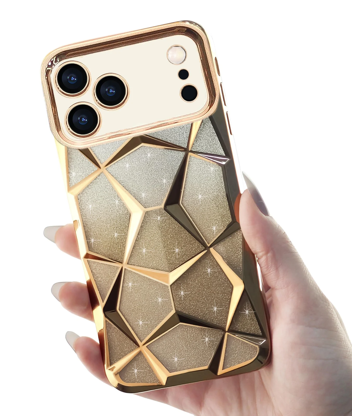 DL3 MOBILAK Gradient Glitter TPU Phone Case for Apple iPhone 17 Pro Max