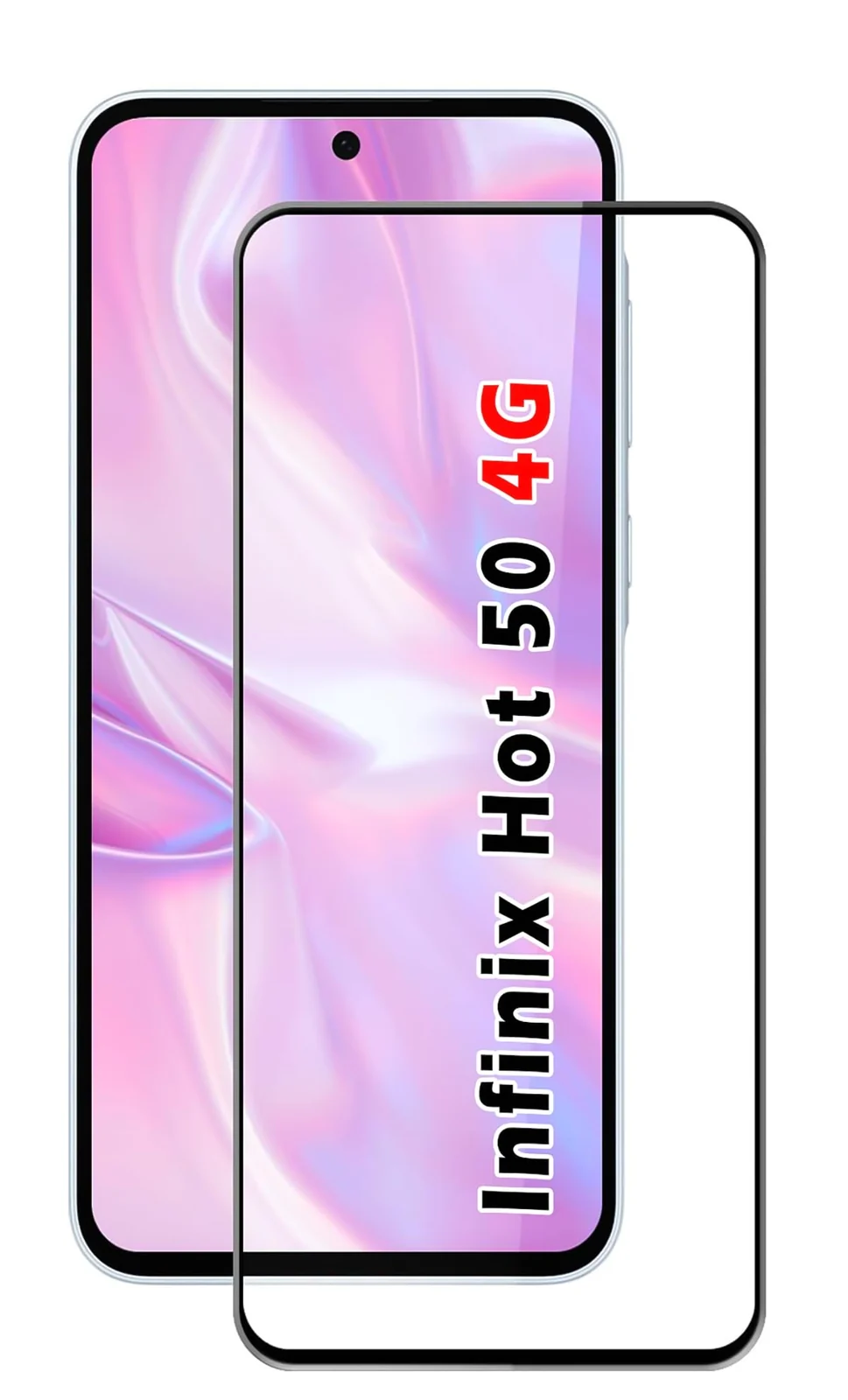 "DL3 Mobilak for Infinix Hot 50 4G 6.78"" Tempered Glass Screen Protector, 9H Hardness Anti-Scratch Tempered Glass flim, Case Friendly, Anti-Scratch - Clear"