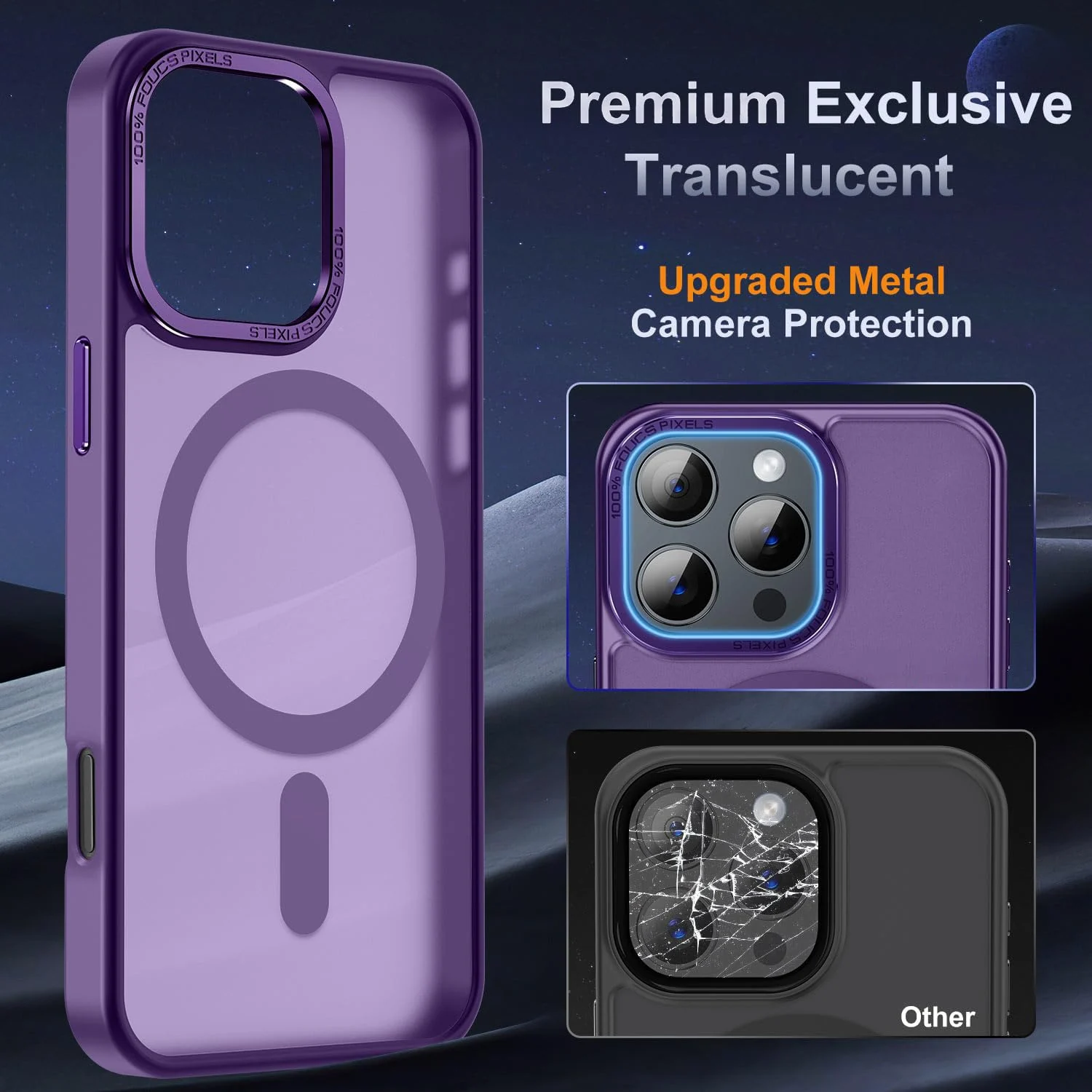 DL3 MOBILAK Protective Phone Case for Apple iPhone 16 Pro Max - Purple
