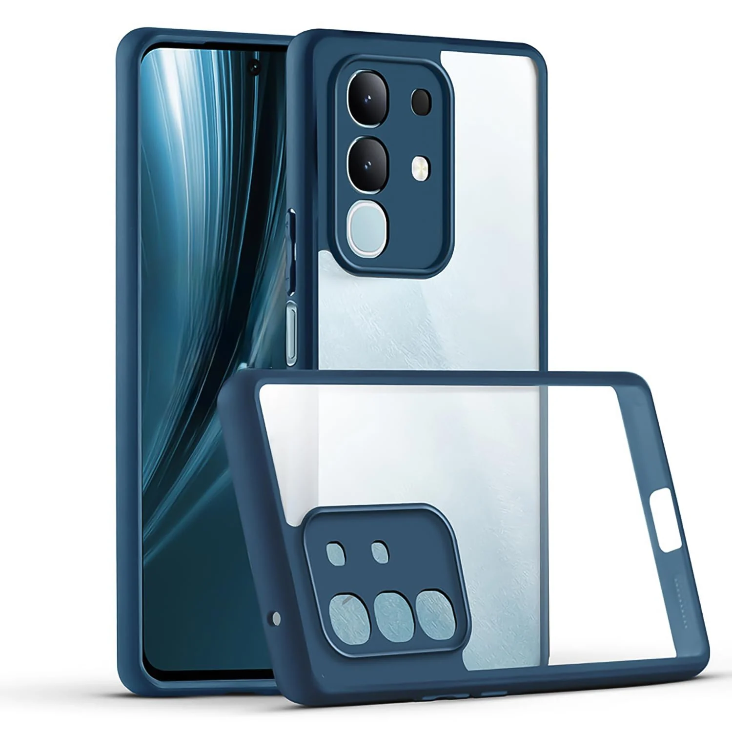 DL3 Mobilak Clear Protective Case for vivo Y29 4G - Blue