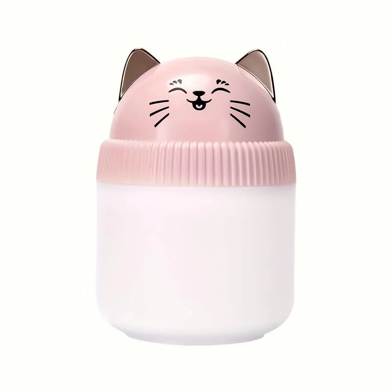 Mobigon Wood Cool Mist Ultrasonic Humidifier for Room Moisture, Aroma Diffuser for Home, 220ml Essential Oil Diffuser with 7 Colorful Night Light, Auto Shut-Off, Home, Office, car - A.Pink