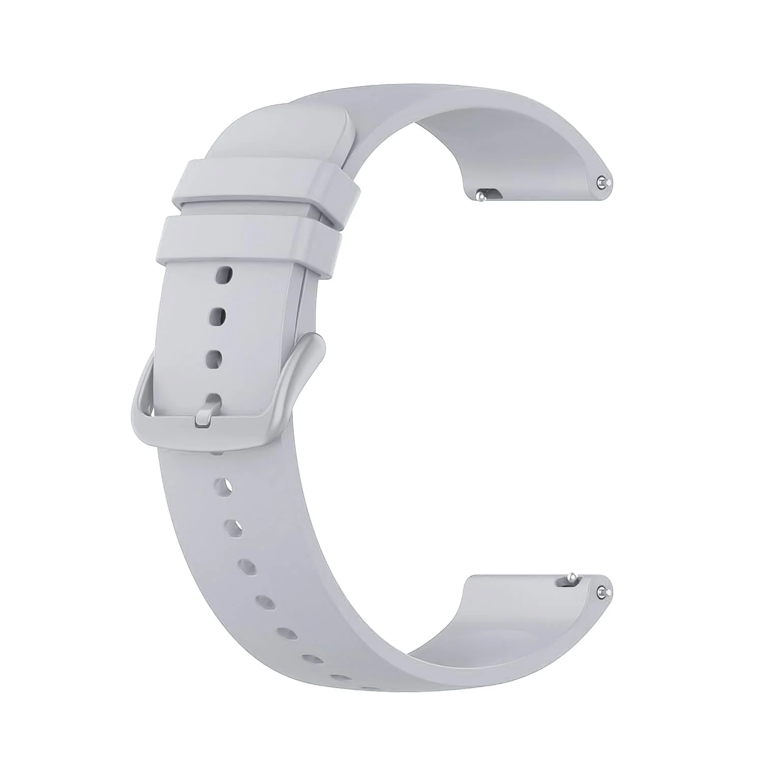 DL3 Mobilak Silicone Buckle Band 22MM Strap For Xiaomi Redmi Watch 5 Active/5 Lite/Samsung Galaxy Watch 3 45mm/Watch 46mm/Gear S3/Huawei watch GT5 GT4 GT3 GT2 GT 46MM/GT2E/GT3 Pro GT 5 Pro - Light Gray