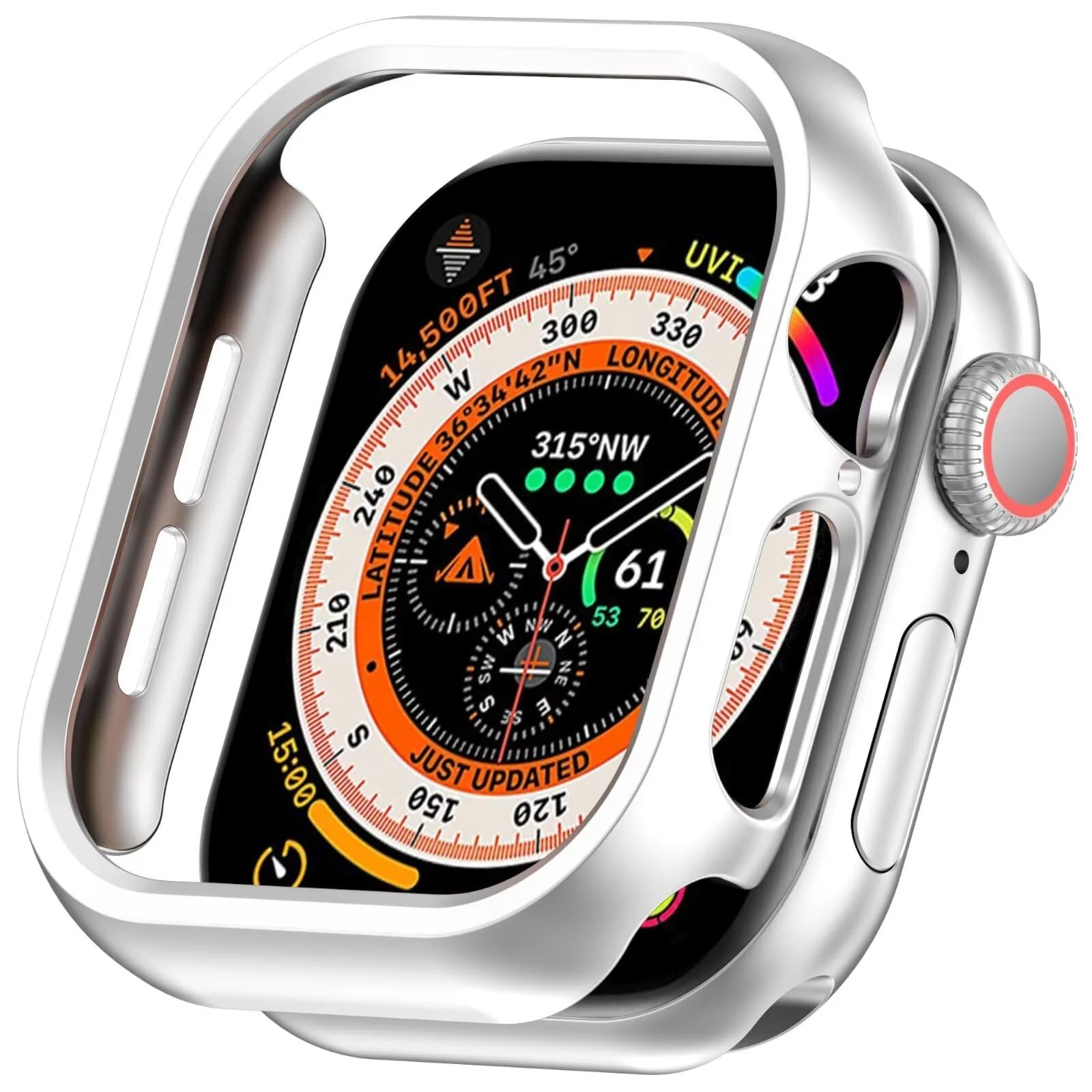 DL3 Mobilak [NO Screen Protector] Bumper Case for Apple Watch Series 10 42mm, Slim Thin Shockproof Bumper Cover, Hard PC Protective Frame All-Around Edge for iWatch 10 42 mm Accessories - Silver
