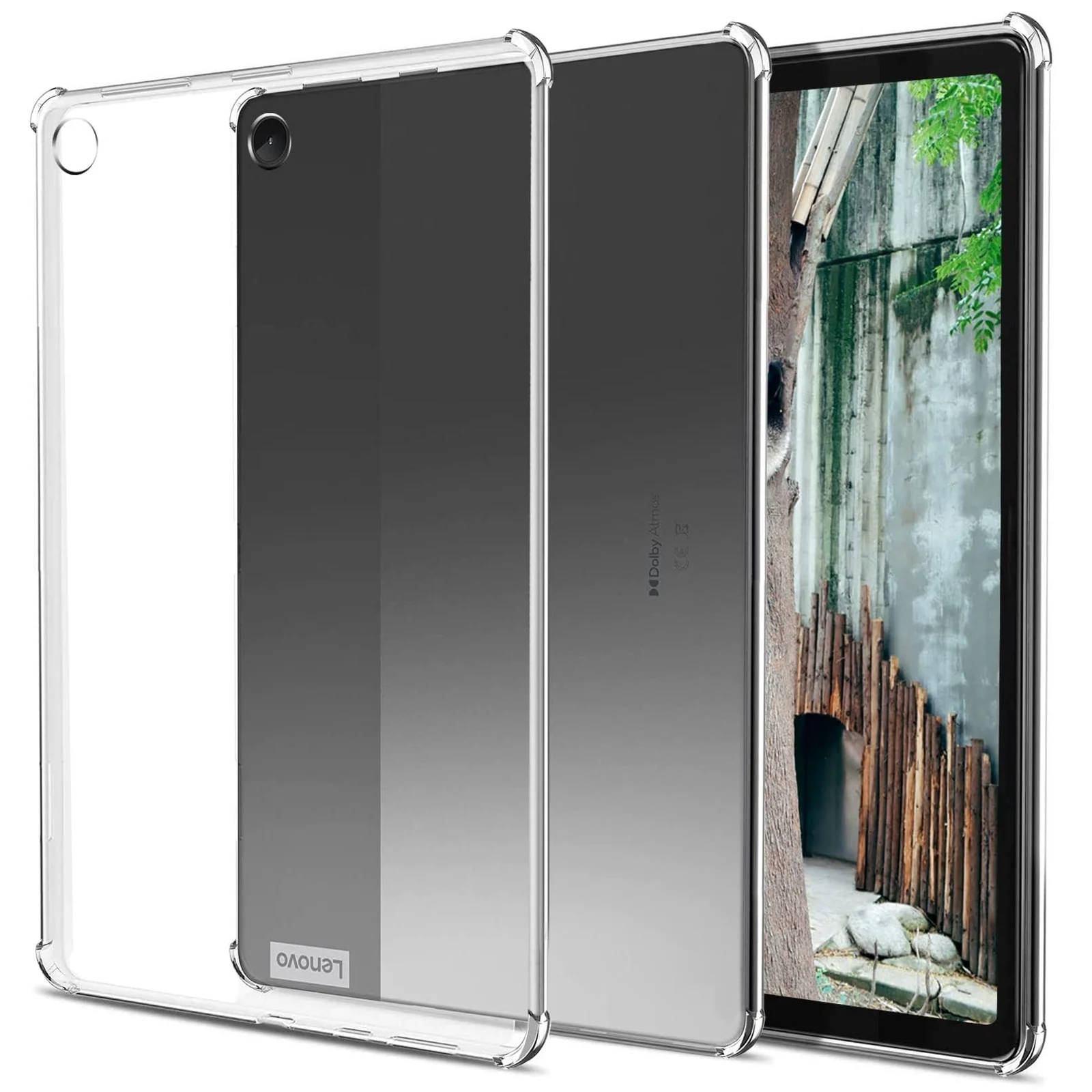 DL3 Mobilak Transparent Case Compatible with Lenovo Tab M10 FHD Plus TB-X606 F/TB-X606 X 10.3-inch, Ultra Thin Silicone Shockproof Back Shell HD Transparent TPU Protective Cover - Clear