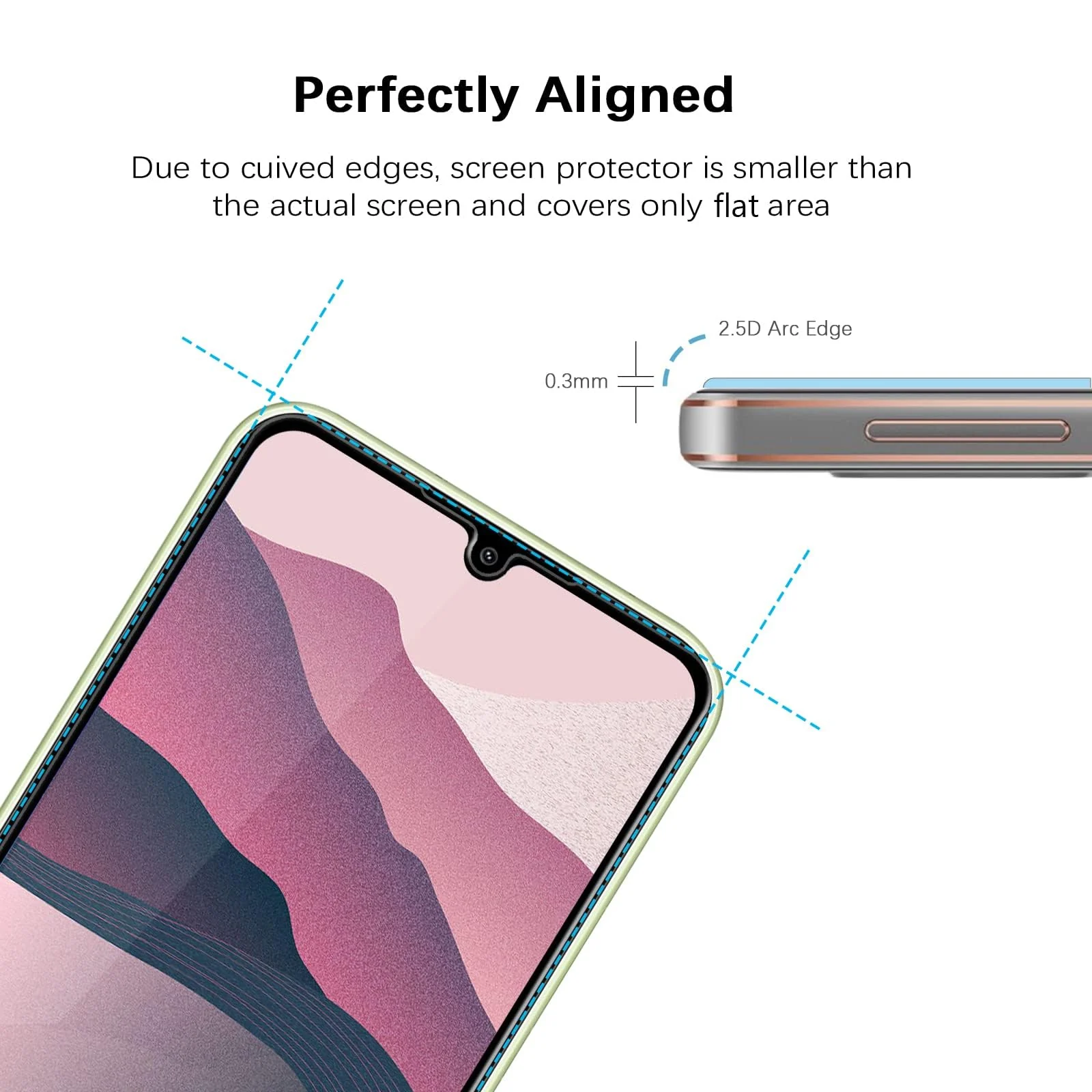 DL3 Mobilak for Samsung Galaxy A24 Tempered Glass Screen Protector, 9H Hardness Anti-Scratch Tempered Glass flim, Case Friendly, Anti-Scratch - Clear