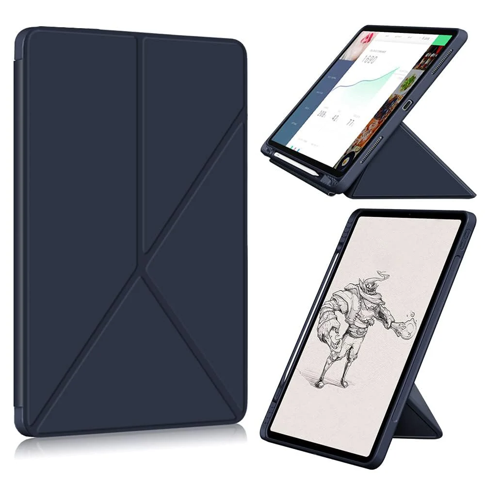 DL3 Mobilak Compatible with iPad Pro 11 Inch Case 2022(4th Gen)/2021(3rd Gen)/2020(2nd Gen) Case, Smart Stand, Pencil Holder, Shockproof Slim Lightweight Leather Cover, Modern Abstract Design - Blue