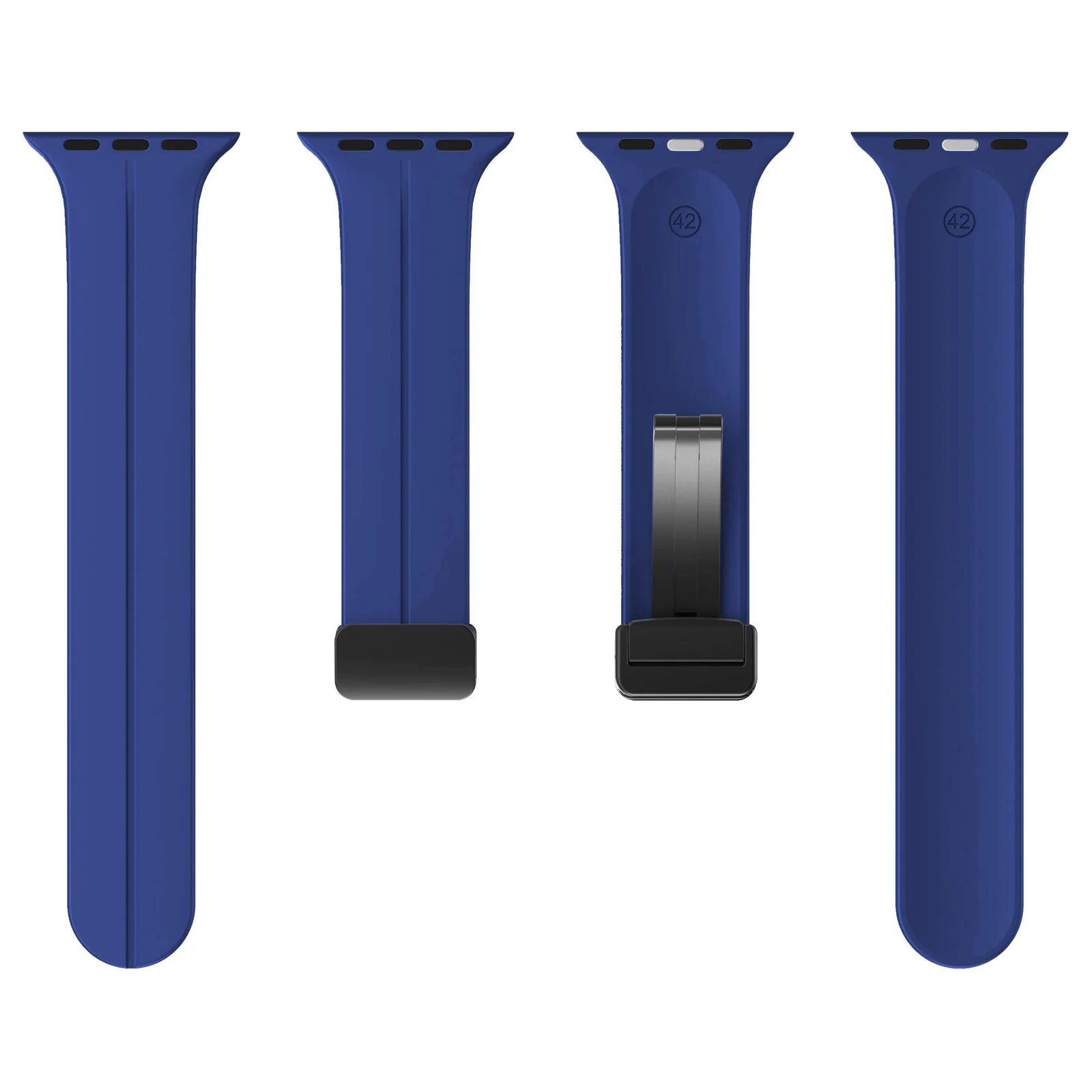 DL3 MOBILAK Magnetic Bands for Apple Watch Ultra/Ultra 2 Band 49mm 45mm 44mm 42mm 41mm 40mm 38mm,Soft Sport Silicone Strap for iwatch Series 9/8/7/6/5/4 (42mm/44mm/45mm/49mm) - Blue