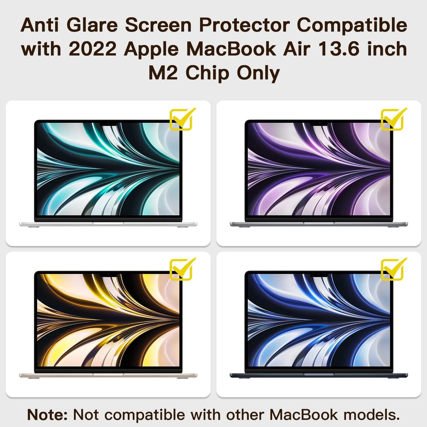 DL3 Mobilak Compatible with 2022 MacBook Air 13.6 inch Screen Protector, Eye Protection Anti Glare Film/Anti Scratch Matte Laptop Screen Protector for MacBook Air 13.6'' Apple M2 Chip A2681 - Clear