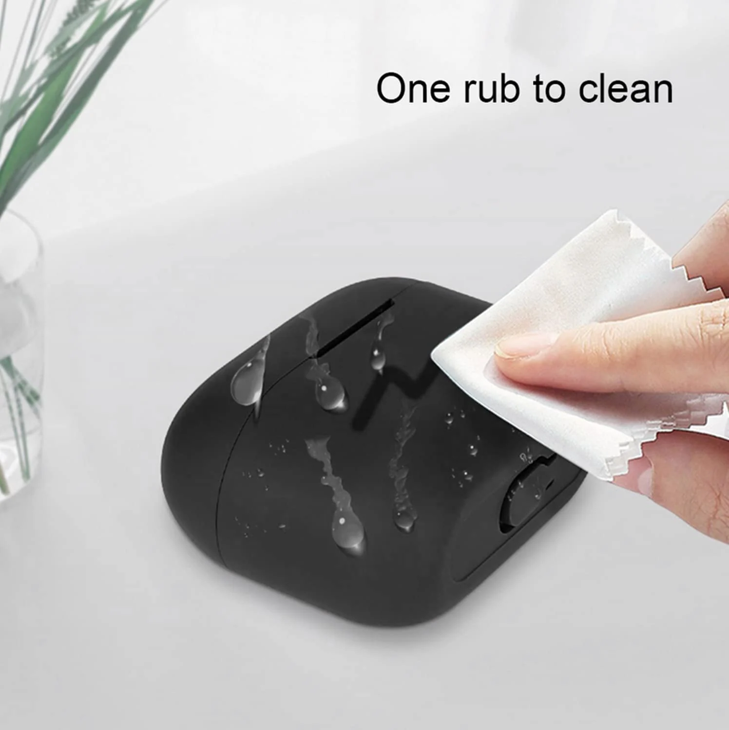 DL3 Mobilak Silicone Cover Case Compatible with, QCY T10 True Portable Protective Case Cover With Hook - Black
