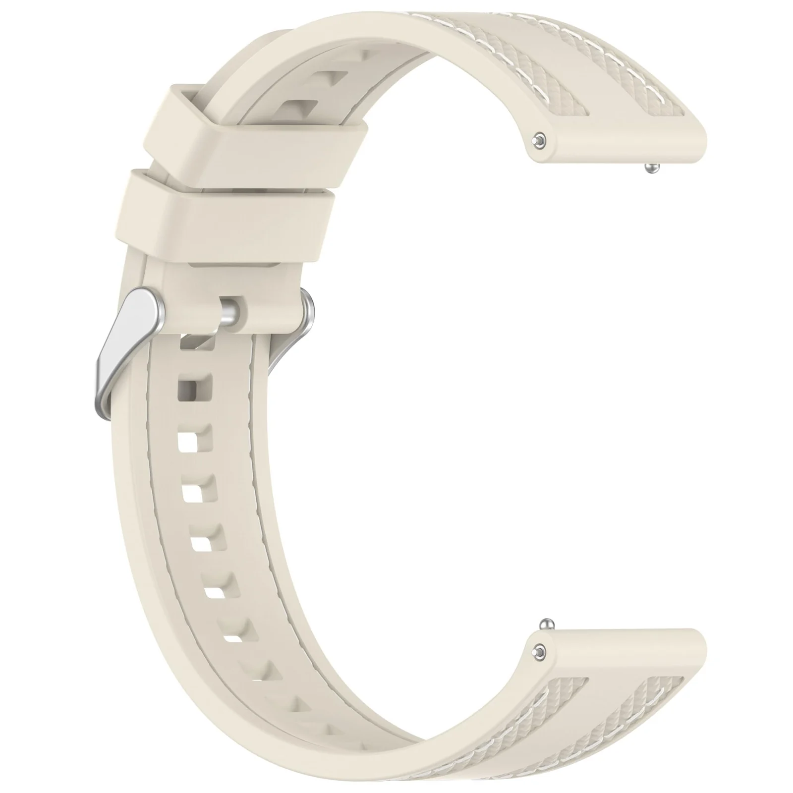 DL3 Mobilak 22mm Rubber Strap Compatible with Huawei Watch GT5 46mm/GT 5 Pro 46mm/ GT4 46mm/GT 3 Pro, Soft Durable Bracelet Nylon Silicone Replacement Band for Huawei Watch 4 Pro/Watch 3 - Starlight