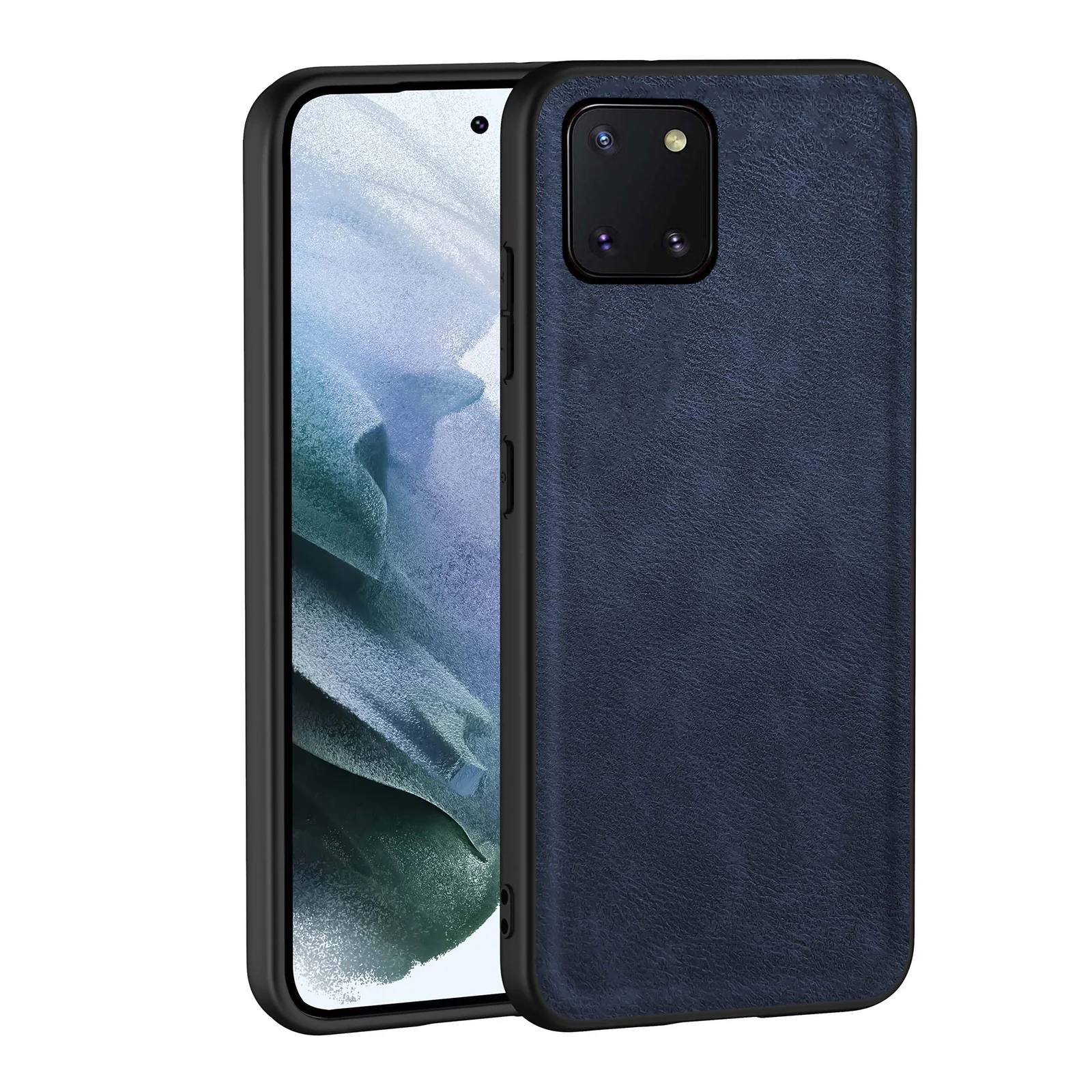 Dl3 Mobilak Case for Samsung Galaxy Note 10 lite/ A81 Leather Case,Anti-Drop, Anti-Shock, Non-Slip Texture,Simple Cell Phong Cover (Gray)