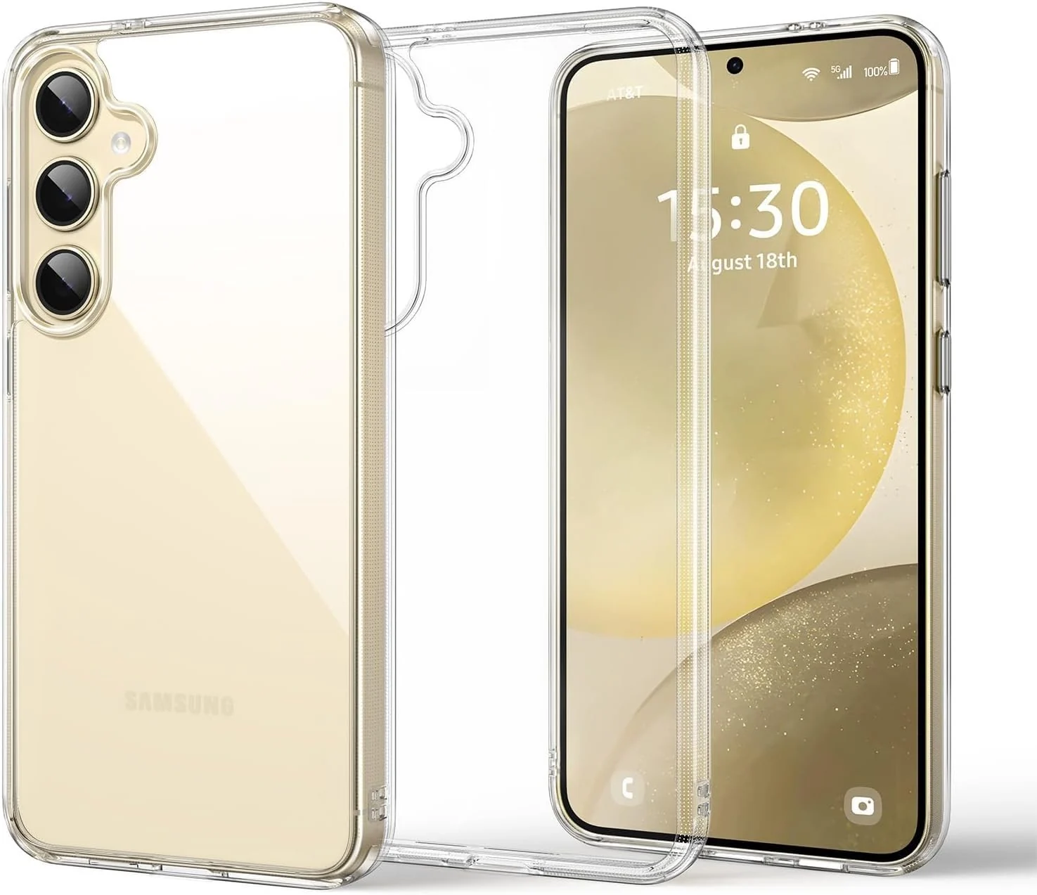 DL3 Mobilak Case Compatible with Samsung Galaxy S24 Plus Case Crystal Soft TPU Gel Case Flexible Silicone Anti-Scratch TPU Cover - Clear