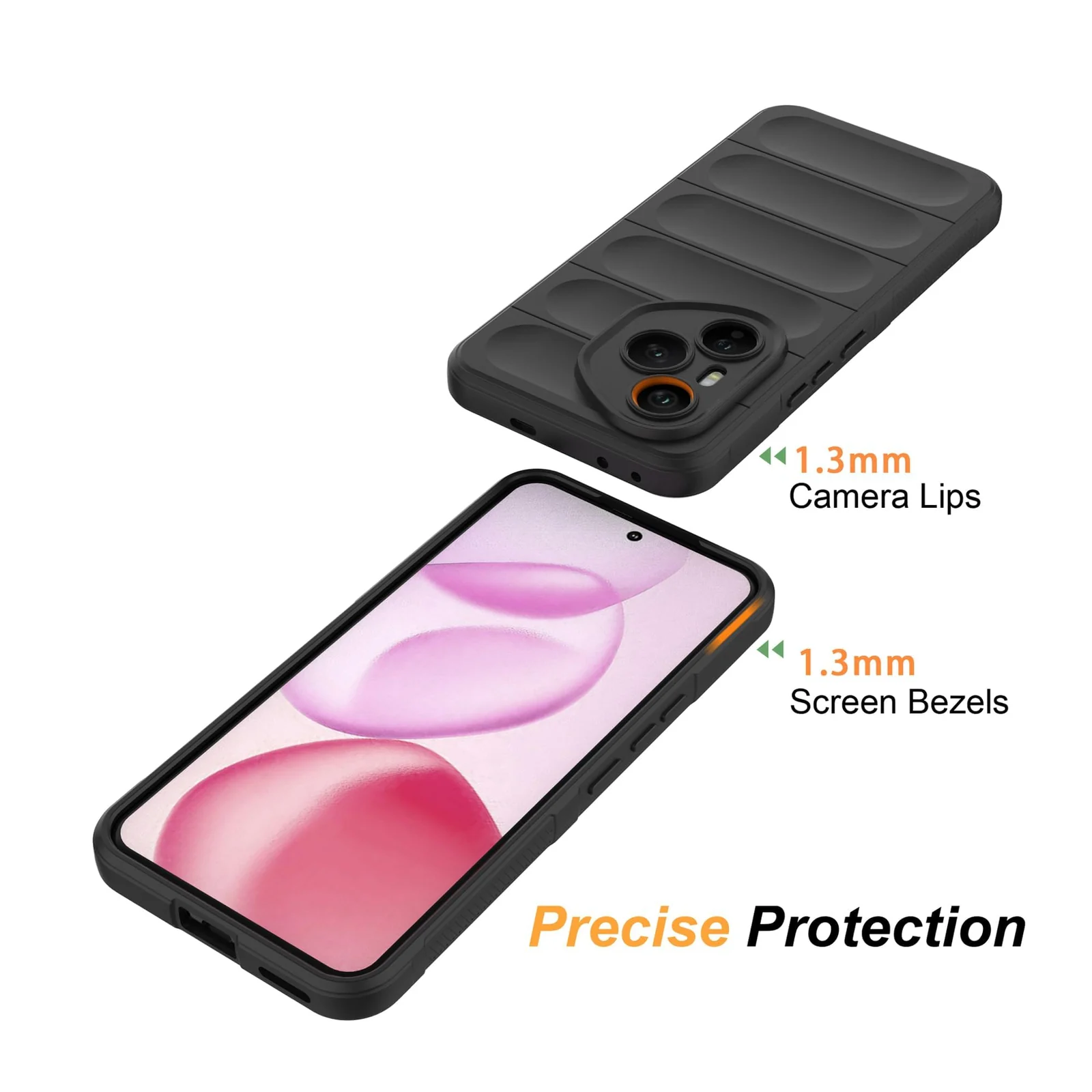 DL3 Mobilak Soft Silicone Protective Case for Honor 400 Pro 5G with Camera Protection and Shockproof Design - Dark Gray