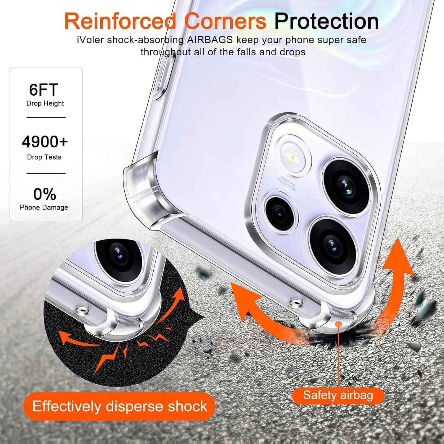DL3 MOBILAK Clear Soft TPU Phone Case for OPPO Reno 16 Pro 5G - Clear