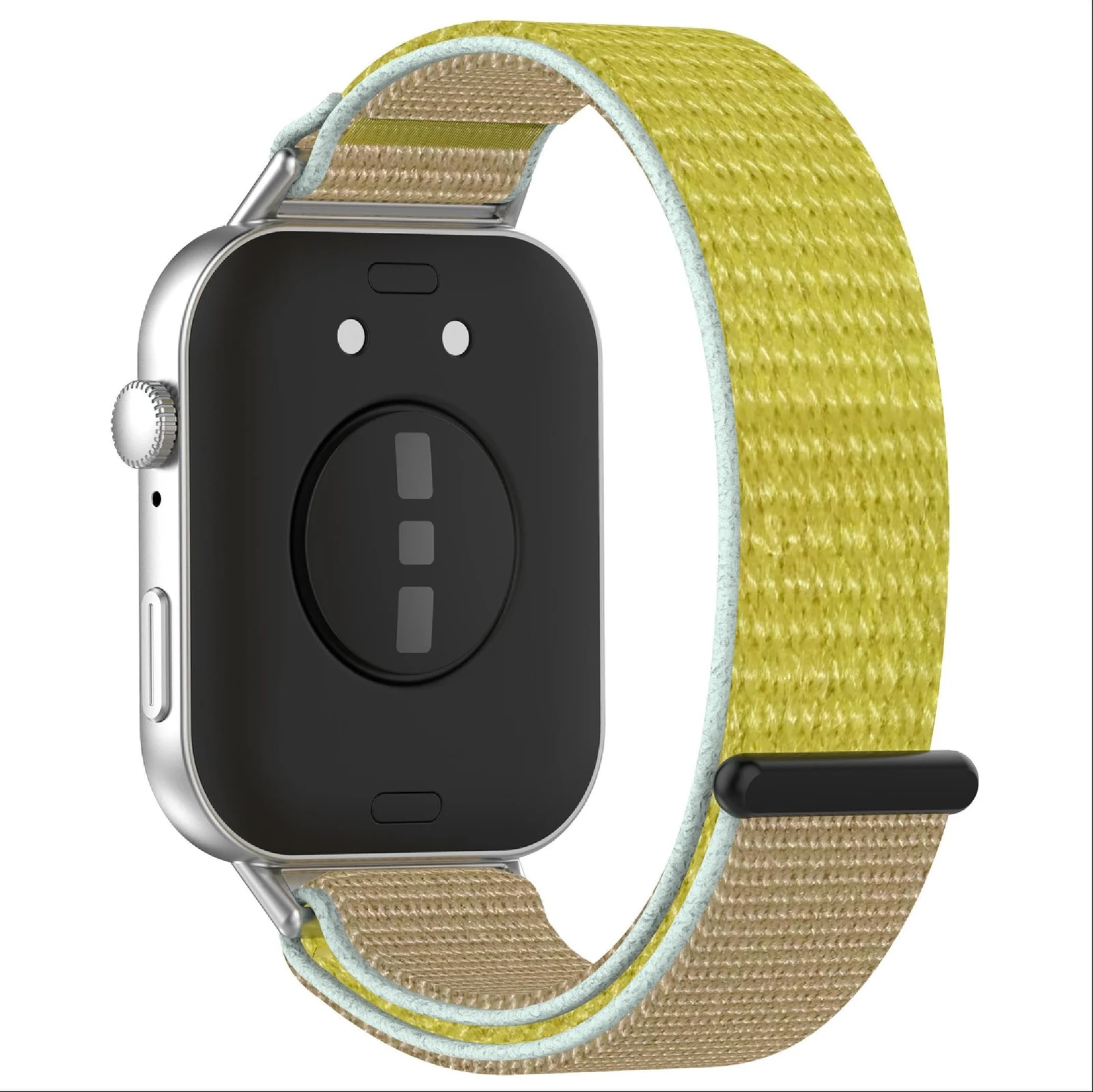 DL3 MOBILAK Elastic Nylon Watch Strap for Huawei Watch Fit 3 / Fit 4 / Fit 4 Pro / Fit 5 / Fit 5 Pro, Beige*Yellow