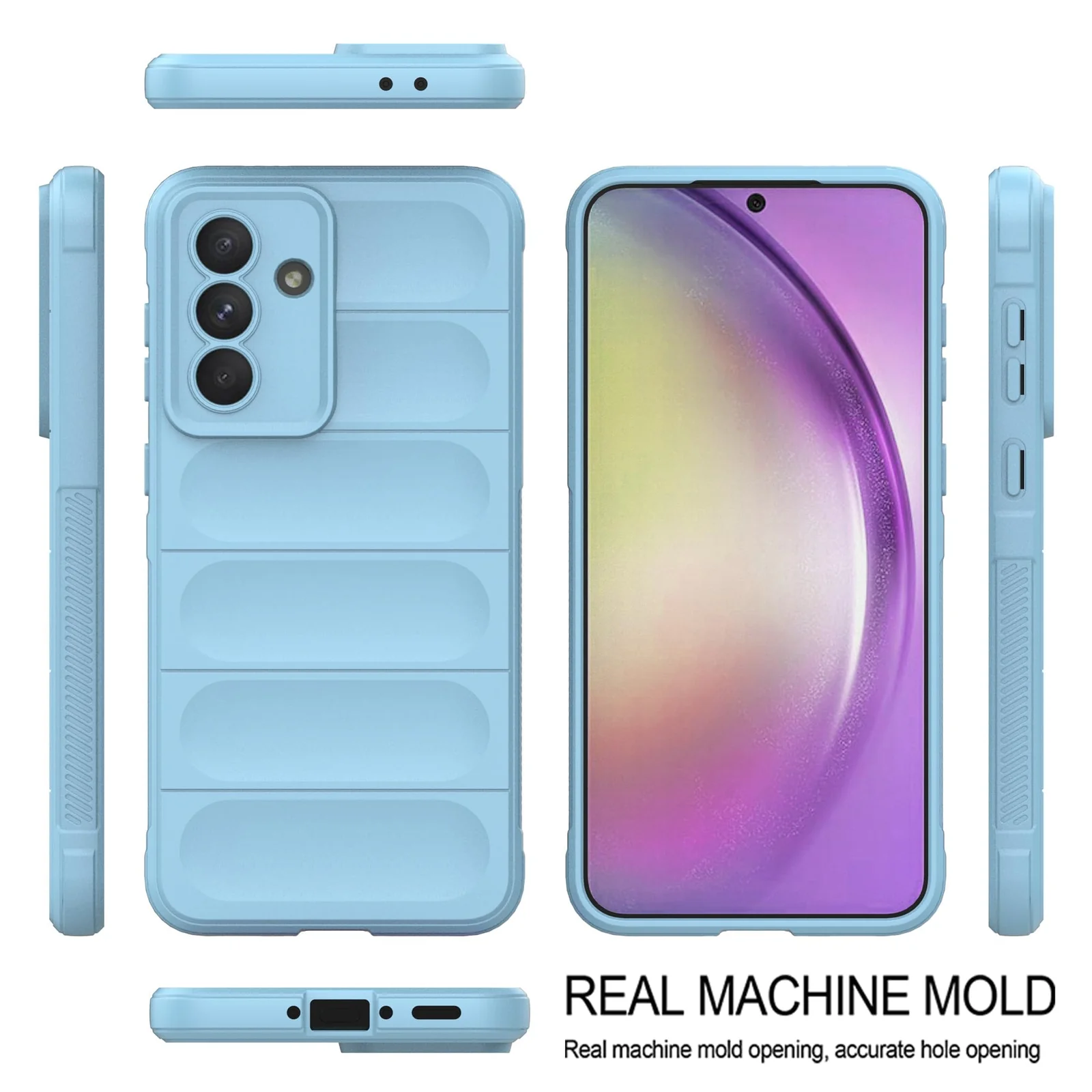 DL3 Mobilak Rugged Protective Case for Samsung Galaxy A56 5G, Camera protection, Shock-absorbing protection, Non-slip grip - Baby Blue