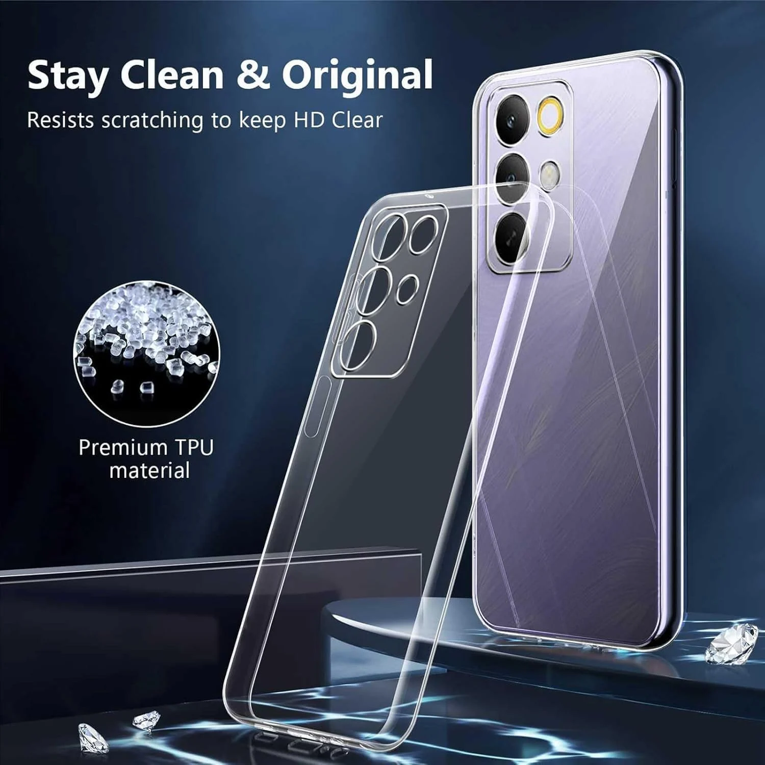 DL3 Mobilak Case Compatible with realme C85 Pro Case Crystal Soft TPU Gel Case Flexible Silicone Anti-Scratch TPU Cover - Clear
