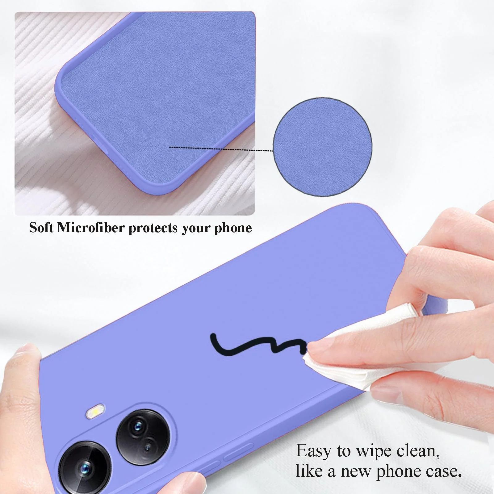 DL3 Mobilak Soft Silicone Protective Case for realme 10 pro plus with Microfiber Lining and Shockproof Design - Baby Blue