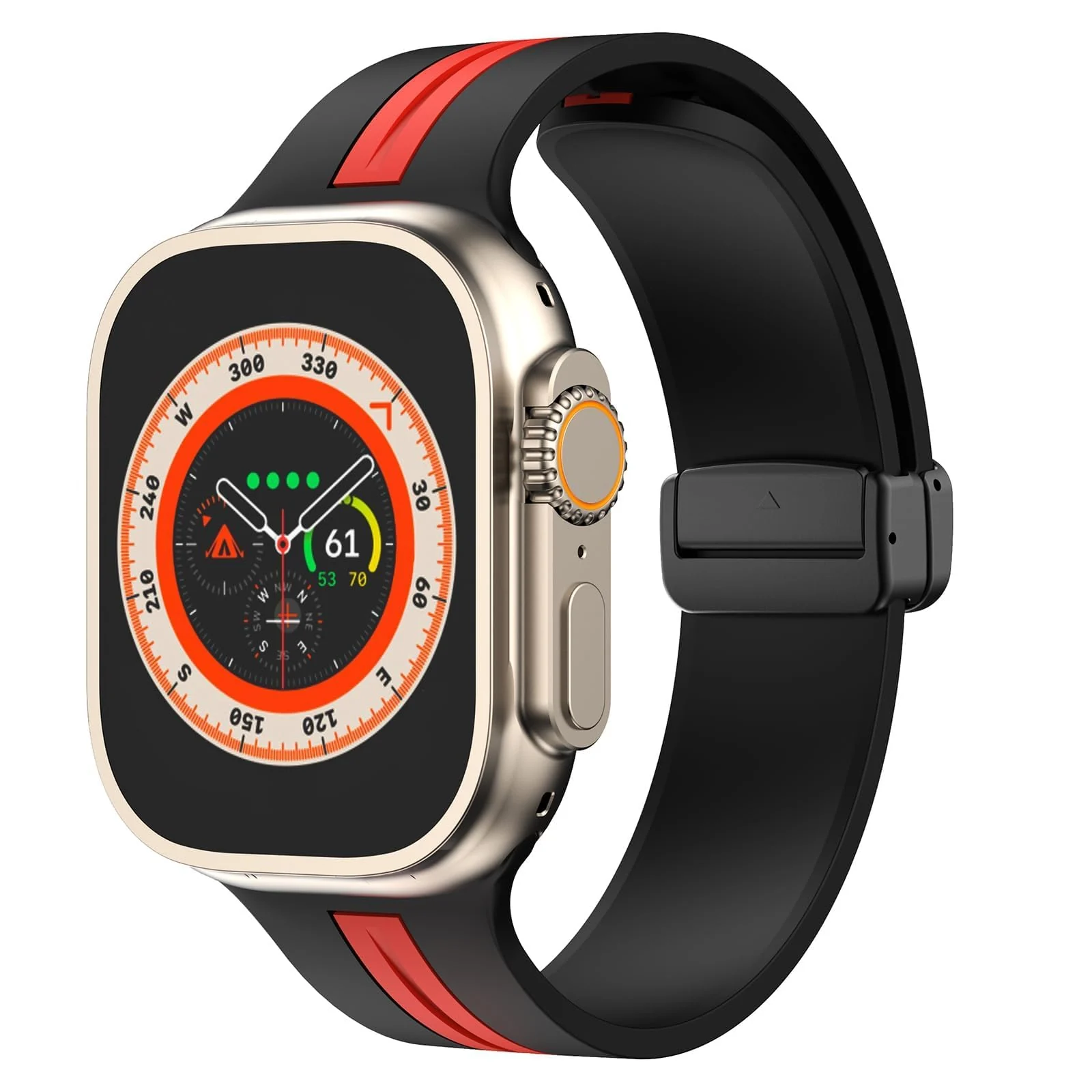 38mm/40mm/41mm — DL3 Mobilak Magnetic Strap for Apple Watch Band 49mm 45mm 44mm 41mm 40mm 38mm 42mm, Sport Silicone Replacement Wristband Strap for iwatch Series 9 8/7/6/5/4/3/2/SE (38mm/40mm/41mm) - Black Red