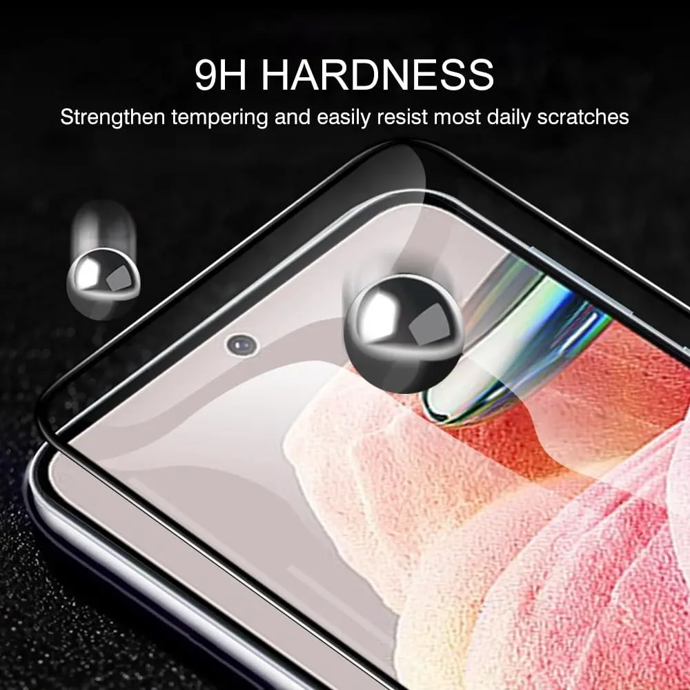 DL3 Mobilak 5D Full Glass Screen Protector For Xiaomi Redmi Note 12 4G / 5G 5D Black Frame - Clear