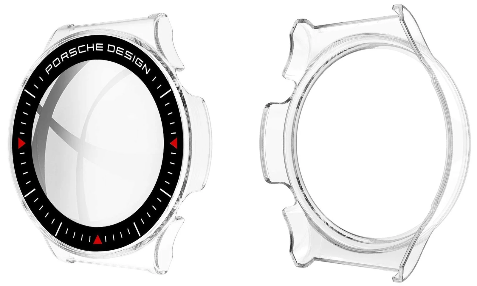 DL3 Mobilak Case Compatible with Huawei Watch GT2 Pro PC Cover with Bezel Tempered Glass Protection, Ultra Thin Full Protection for Huawei Watch GT 2 Pro Protective Case - Clear