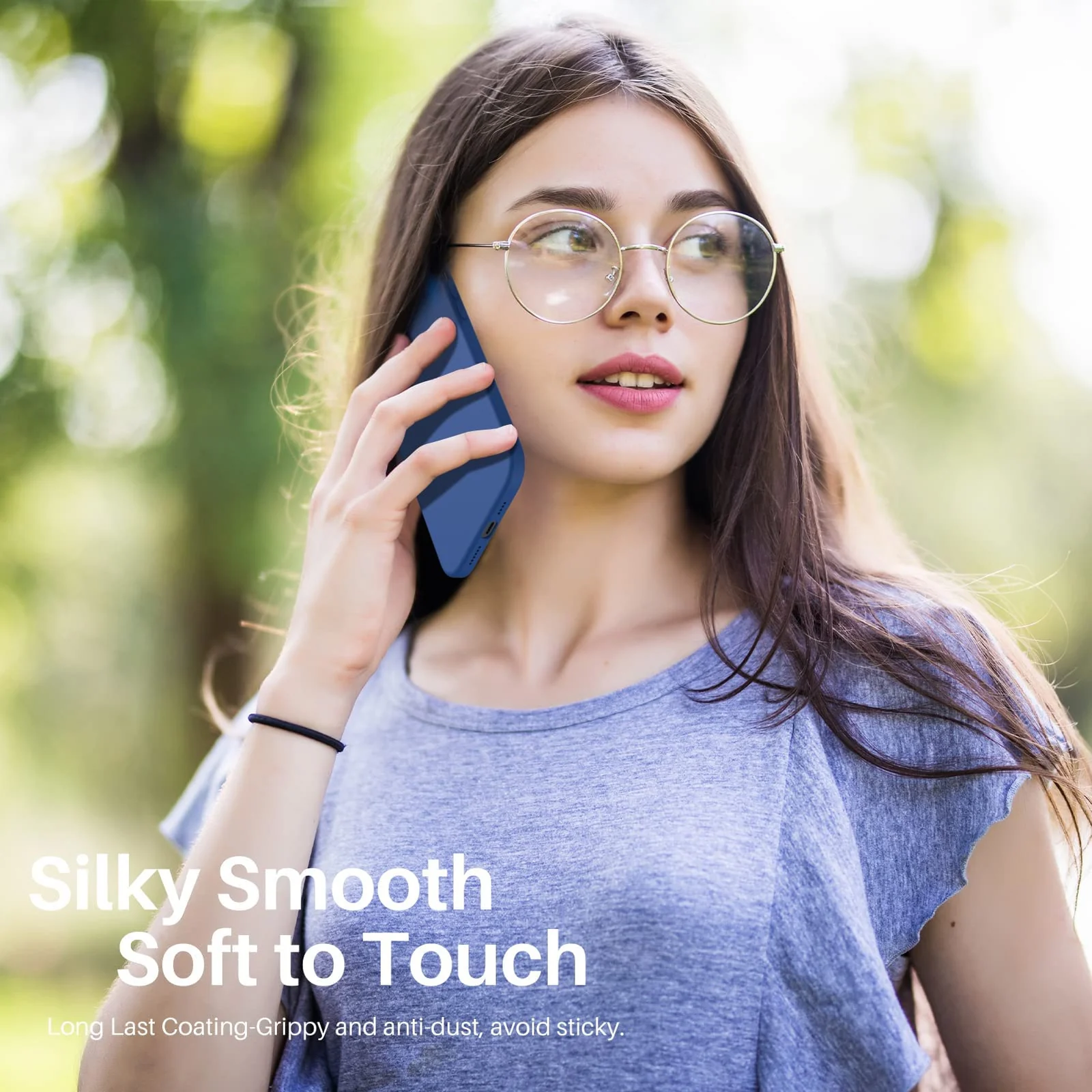 DL3 Mobilak Liquid Silicone Protective Case with Soft Microfiber Lining for iPhone 11 (6.1 Inch) - Royal Blue