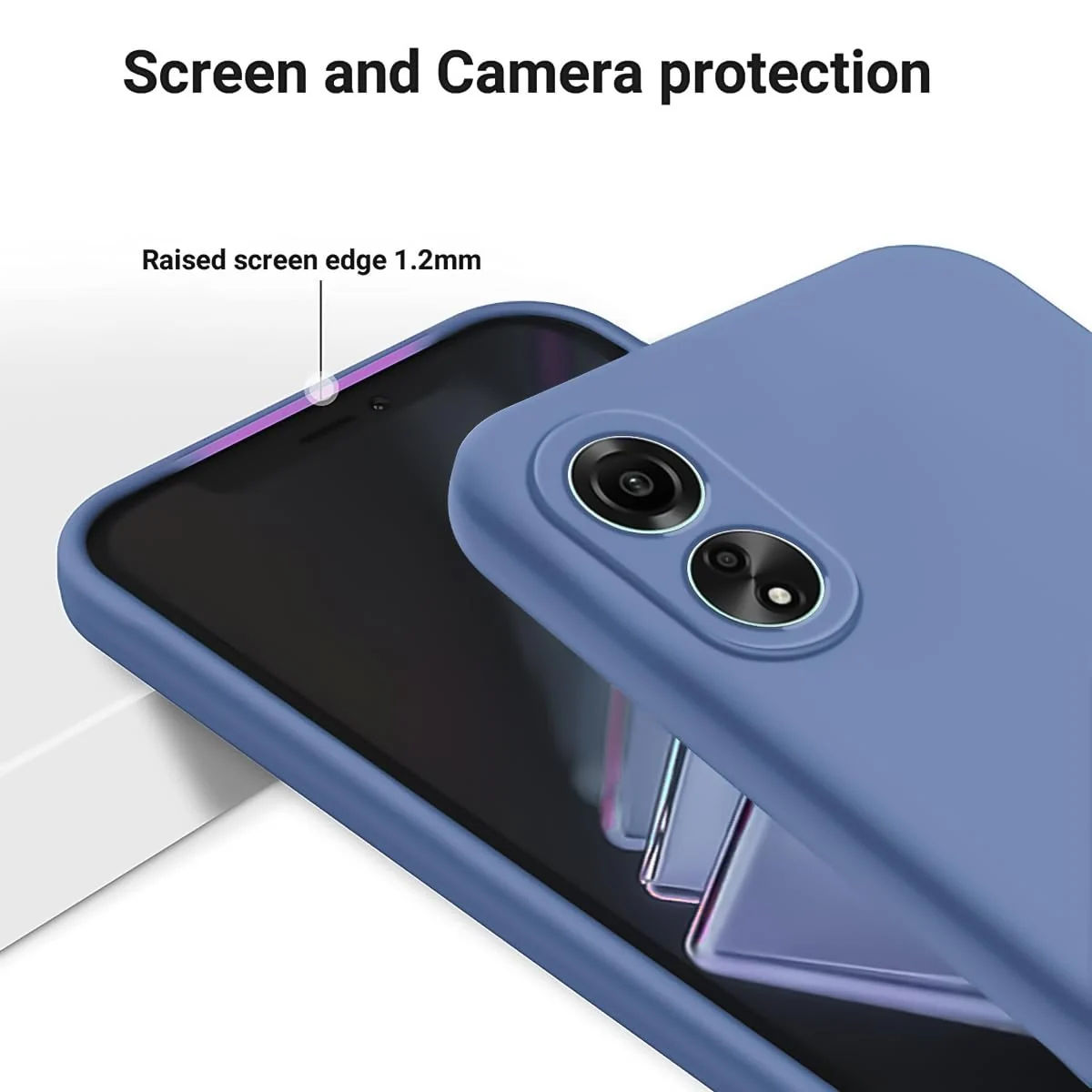 DL3 Mobilak Silicone Protective Case for OPPO A78, Shock-absorbing protection, Scratch-resistant surface, Soft microfiber lining - Lavender