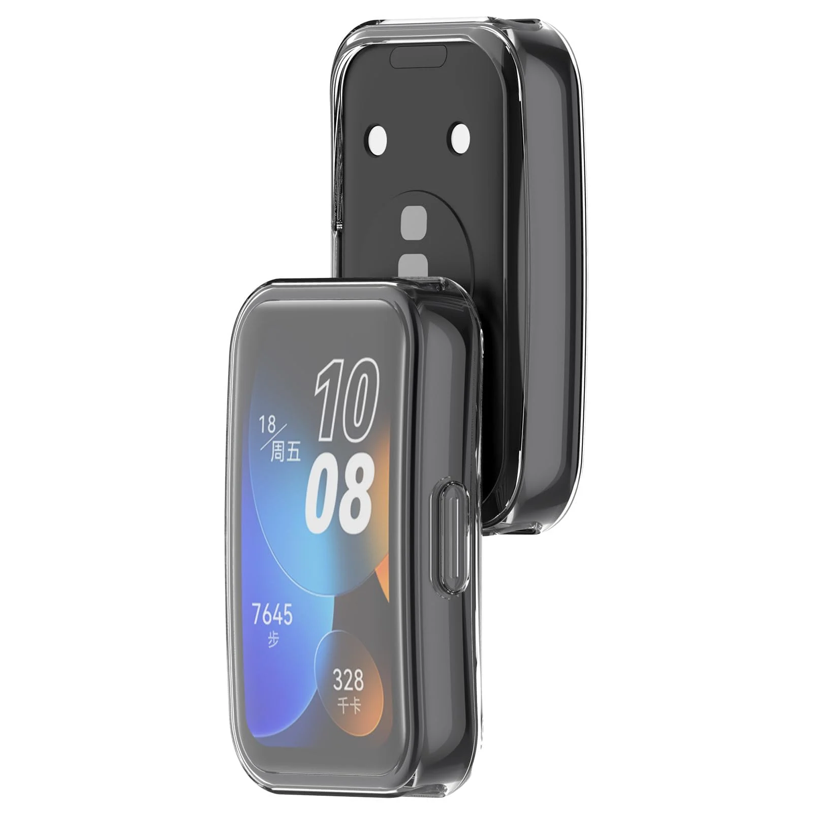 DL3 Mobilak Case for HUAWEI Band 9 / HUAWEI Band 8 TPU Silicon All-Around Screen Protector Cover Bumper Protector Full Cover Screen Protection - Clear