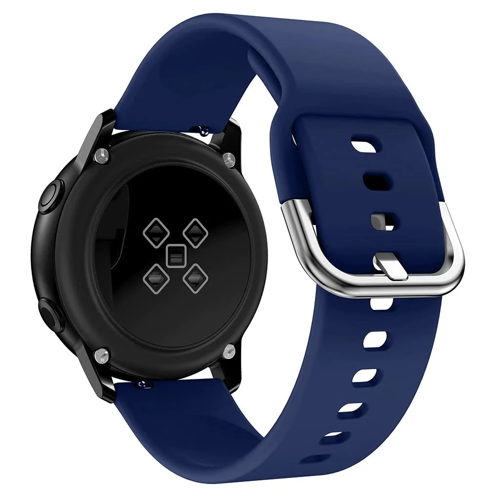 DL3 MOBILAK Silicone Buckle Bands 22MM Strap Compatible with Samsung galaxy watch3 45mm/galaxy 46mm/Gear S3/Huawei watch GT3 46MM/GT2E/GT2 Pro/GT GT2 46MM/Honor Magic Watch2 - Navy Blue