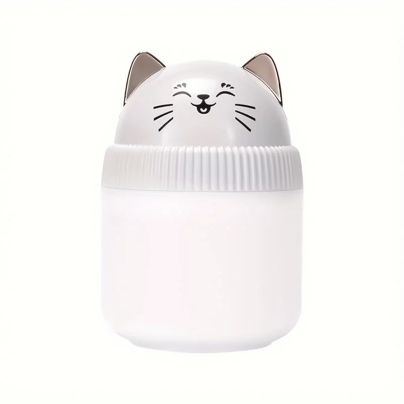 Mobigon Wood Cool Mist Ultrasonic Humidifier for Room Moisture, Aroma Diffuser for Home, 220ml Essential Oil Diffuser with 7 Colorful Night Light, Auto Shut-Off, Home, Office, car - A.White