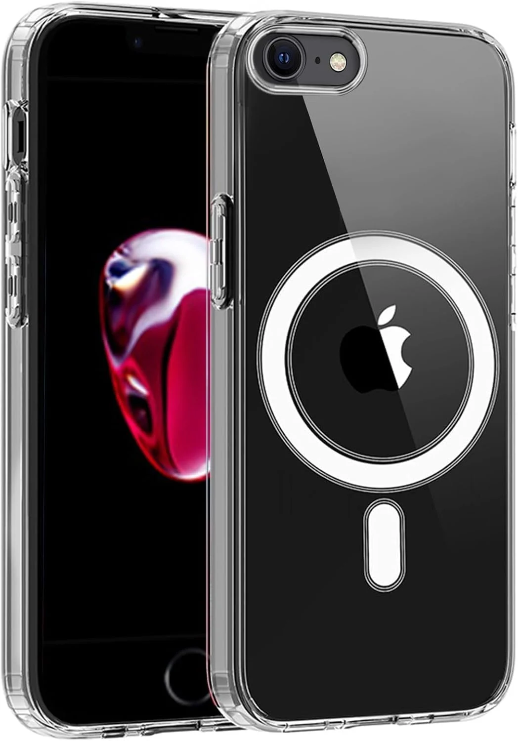 DL3 Mobilak for iPhone 7/8/SE 2020/SE 2022 Case [Compatible with MagSafe] [Strong Magnet] [Non-Yellowing] Magnetic Slim Thin Bumper Phone Cover, Lightweight, and Durable - Clear