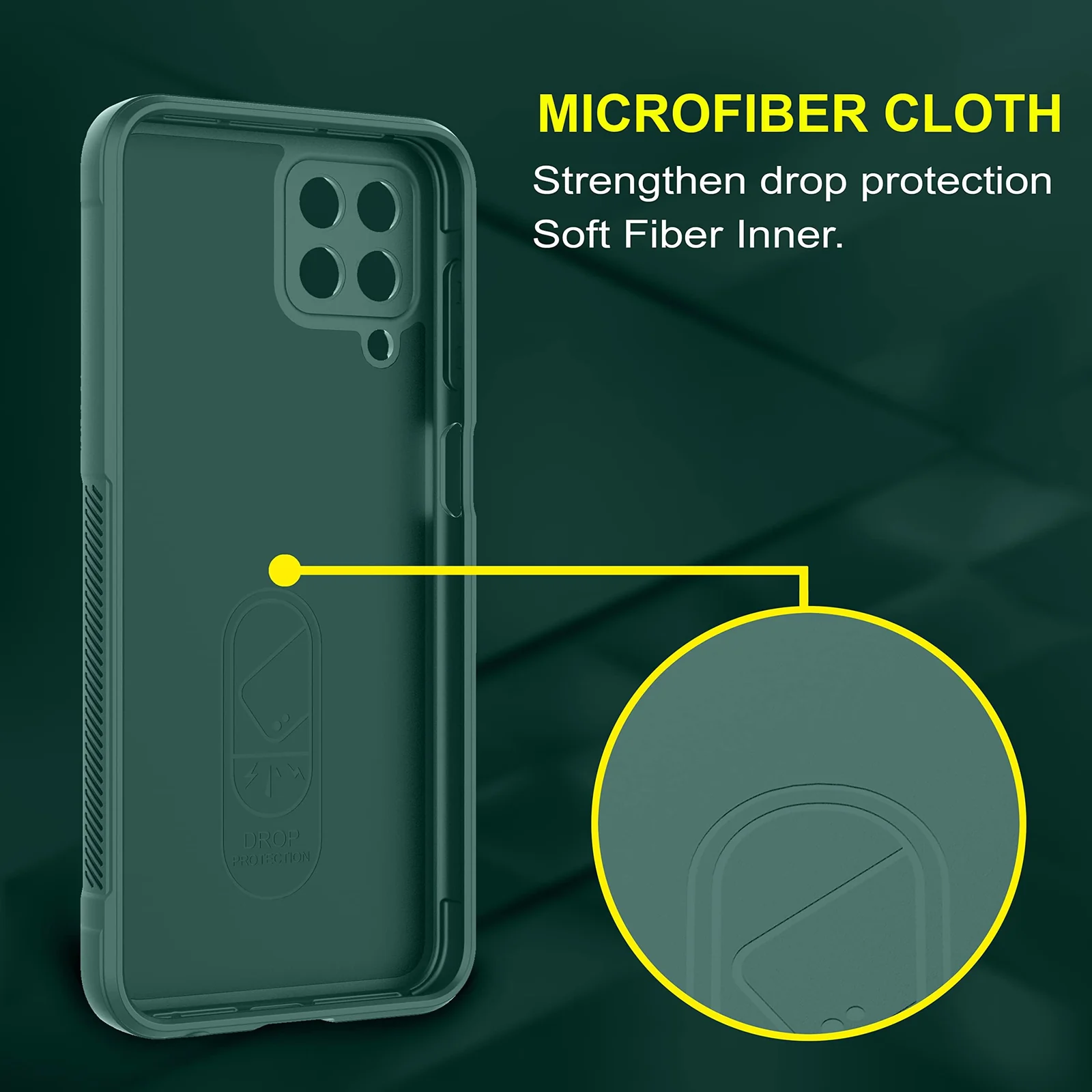 DL3 Mobilak Flexible Silicone and TPU Protective Case with Camera Protection for Samsung Galaxy M33 5G - Green