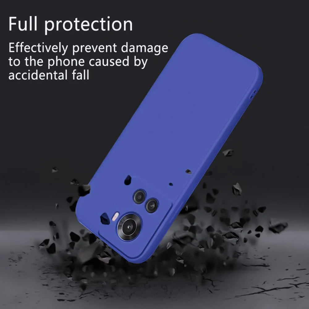 DL3 Mobilak OnePlus 10R Case, Soft Flexible Silicone Gel Rubber Bumper Cover, Full Body Shockproof Protective Phone Case - Royal Blue
