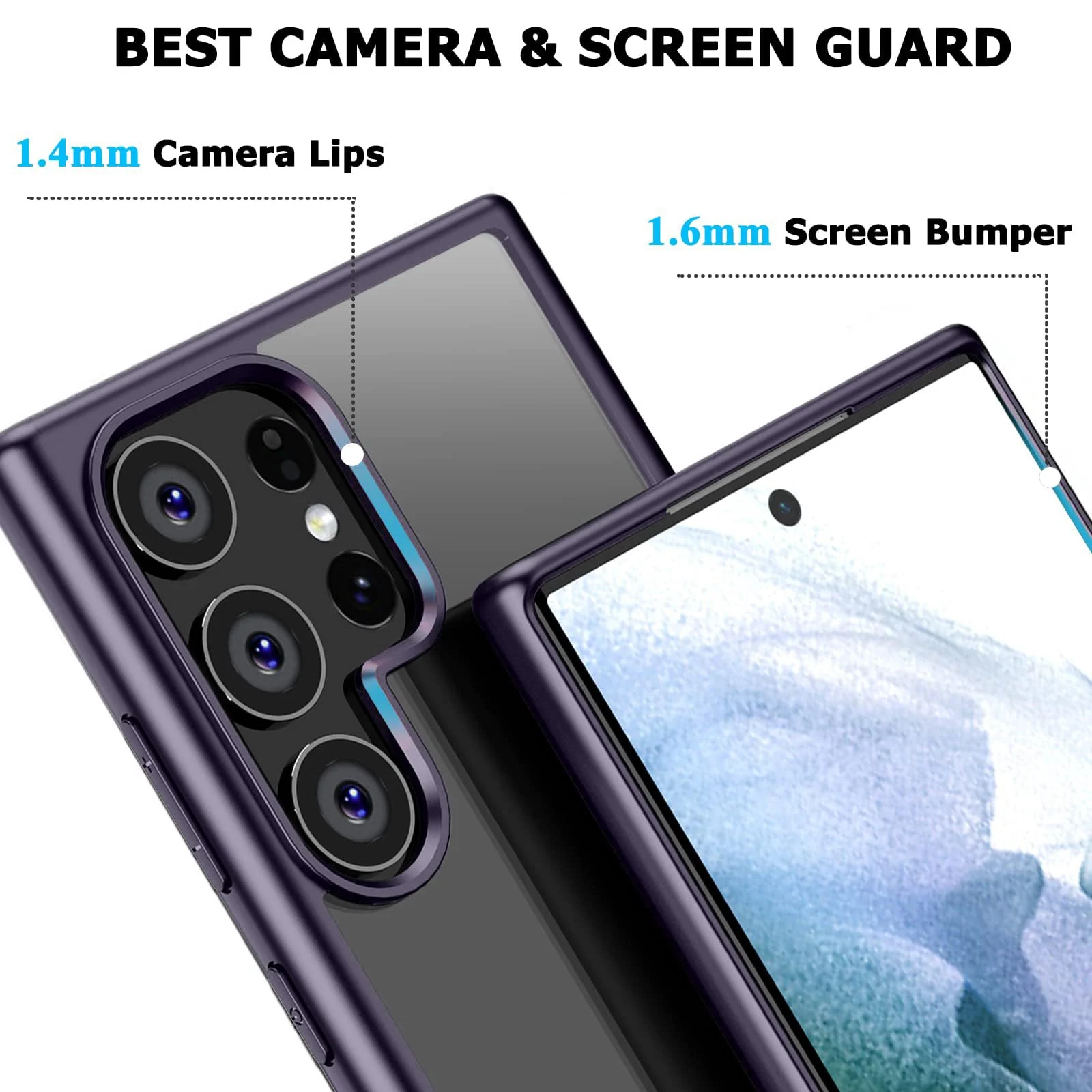 DL3 Mobilak Protective Phone Case for Samsung Galaxy S24 Ultra, Supports wireless charging, Shock-absorbing protection, Scratch-resistant surface - Deep Purple