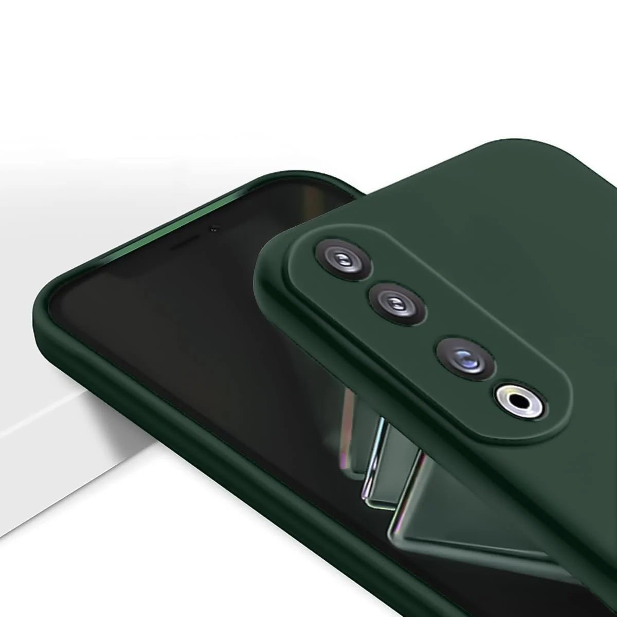 DL3 Mobilak Honor 90 Case, Soft Flexible Silicone Gel Rubber Bumper Cover, Full Body Shockproof Protective Phone Case - Green
