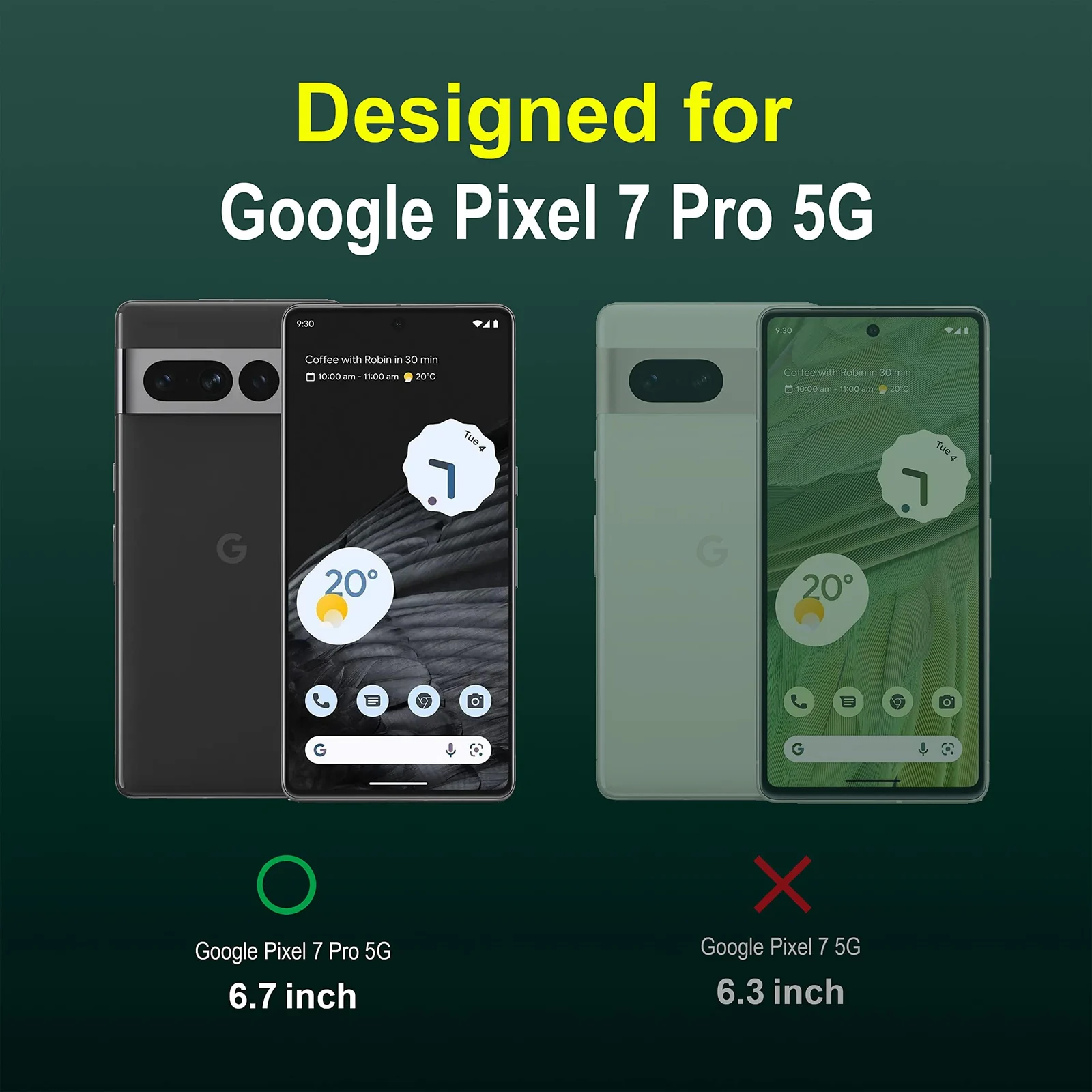 DL3 Mobilak Soft Silicone Protective Case for Google Pixel 7 Pro with Camera Protection and Shockproof Design - Green
