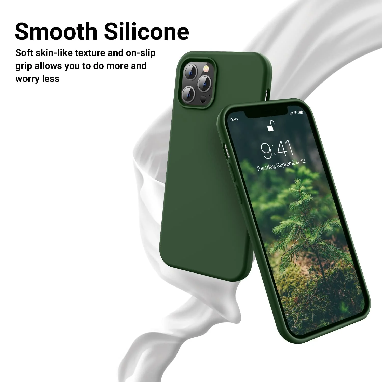 DL3 Mobilak Liquid Silicone Protective Case with Soft Microfiber Lining for iPhone 11 (6.1 Inch) - Clover