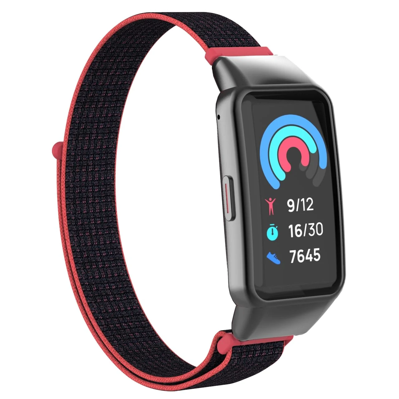 DL3 Mobilak Nylon Band for Honor Band 6/Huawei Band 6 Pro/Huawei Band 6, Nylon Watch Strap Sport Wristband Soft Replacement Watch Strap Adjusable Wrist for Women Men - Shiny pink
