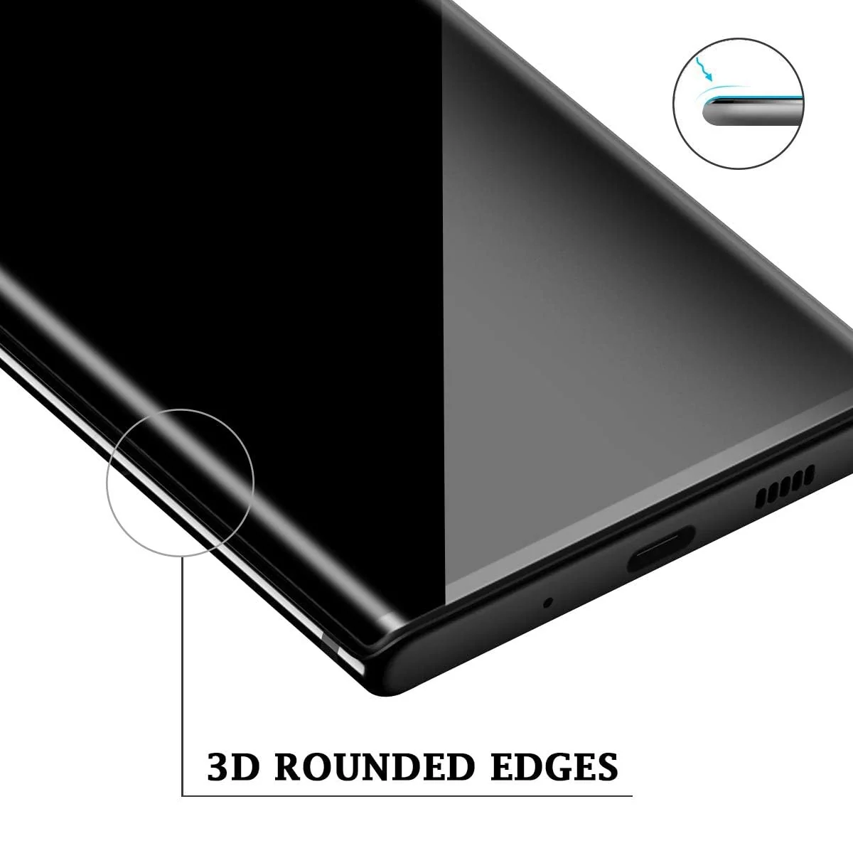 DL3 Mobilak Screen Protector for Xiaomi Mi Note 10 Lite UV Glass Fingerprint Reader Support 3D Curved Anti-Spy Tempered Glass Screen Protector With Back Screen Carbon Fibre - Privacy