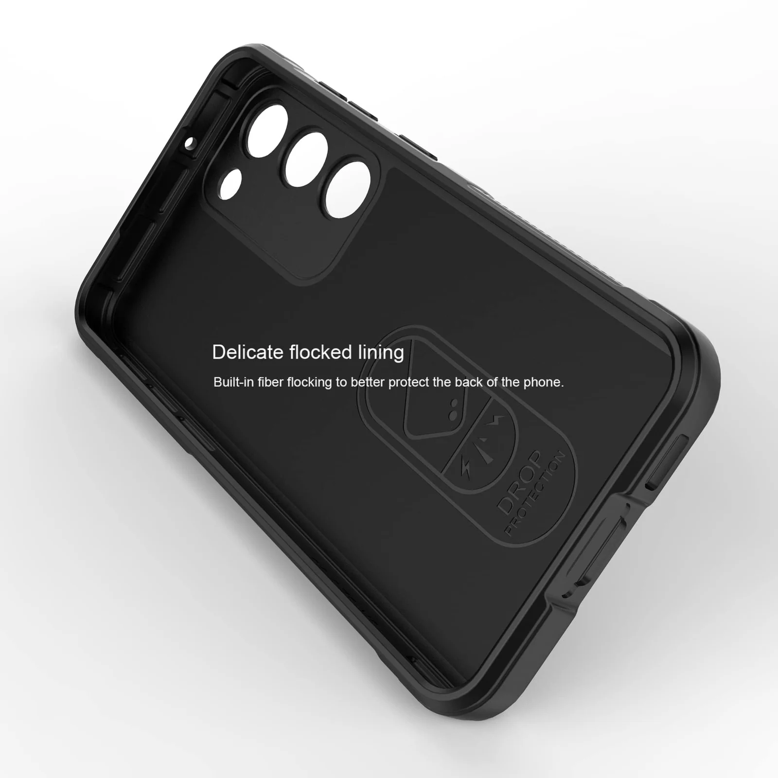 DL3 Mobilak Silicone Case for Samsung Galaxy S23+ Plus Heavy Duty Protective [Slim Fit] Shockproof Soft Flexible Protective Design Shock-Absorption TPU Cover With Camera Protection - Black