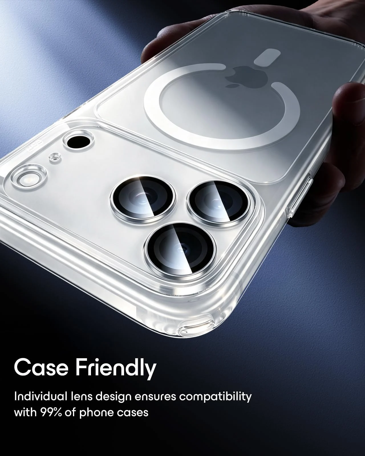 DL3 MOBILAK Individual Ring Camera Lens Protector for Apple iPhone 18 Pro and 18 Pro Max - Silver