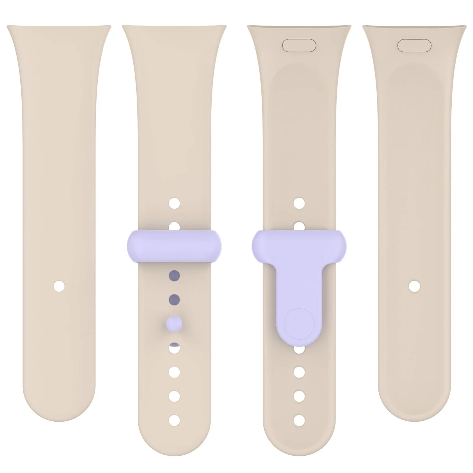 DL3 Mobilak Strap for Xiaomi Redmi Watch 3 Only, Soft Silicone Watch Band with Secure Buckle, Sport Replacement Wristband Bracelet Strap for Men & Women - Beige