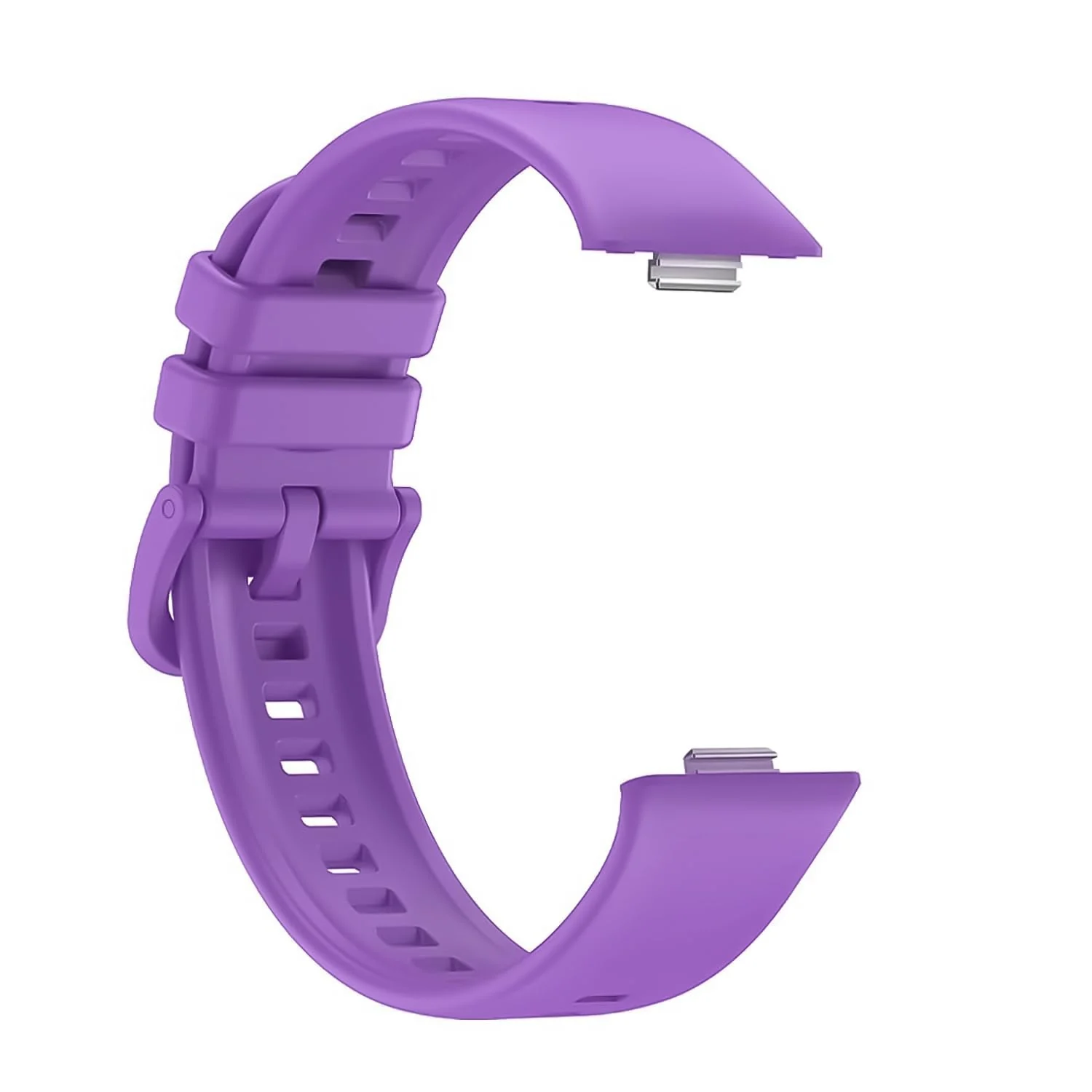 DL3 Mobilak Silicone Bracelet for Huawei Watch Fit 3/Watch Fit 4 Pro/Fit 4 Strap, Soft Silicone Sport Replacement Strap for Women/Men, Adjustable Waterproof Sports Band - Purple