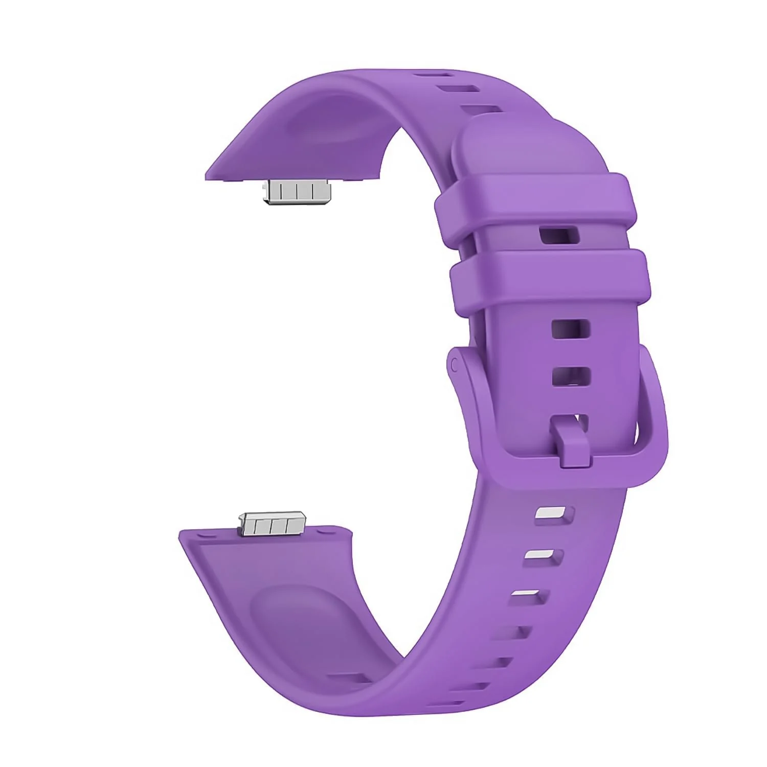 DL3 Mobilak Silicone Bracelet for Huawei Watch Fit 3/Watch Fit 4 Pro/Fit 4 Strap, Soft Silicone Sport Replacement Strap for Women/Men, Adjustable Waterproof Sports Band - Purple