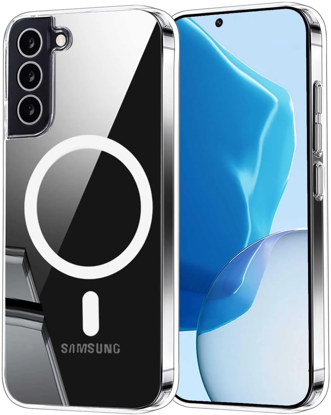 DL3 Mobilak for Samsung Galaxy S21 FE 5G Case [Compatible with MagSafe] [Strong Magnet] [Non-Yellowing] Magnetic Slim Thin Bumper Phone Cover, Lightweight, and Durable - Clear